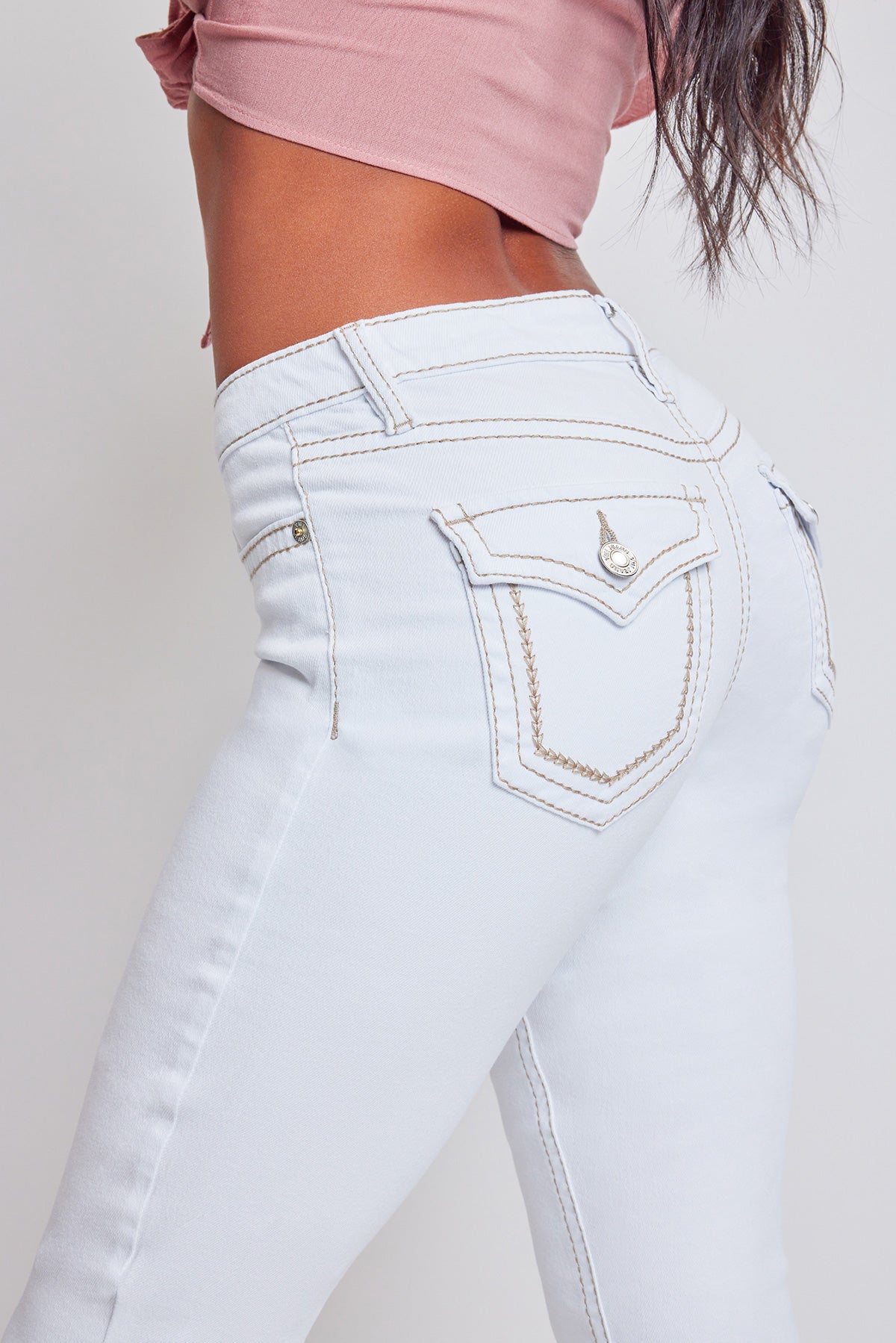 Women's Heavy Stitch Bootcut Jeans with Embroidered Pockets