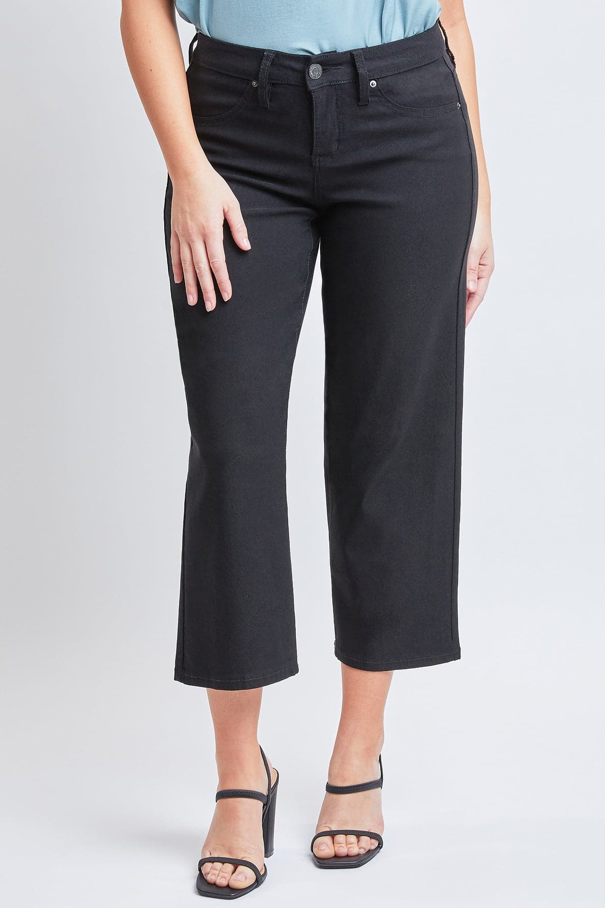 Women's Hyperstretch High Rise Cropped Wide Leg Flood Pants