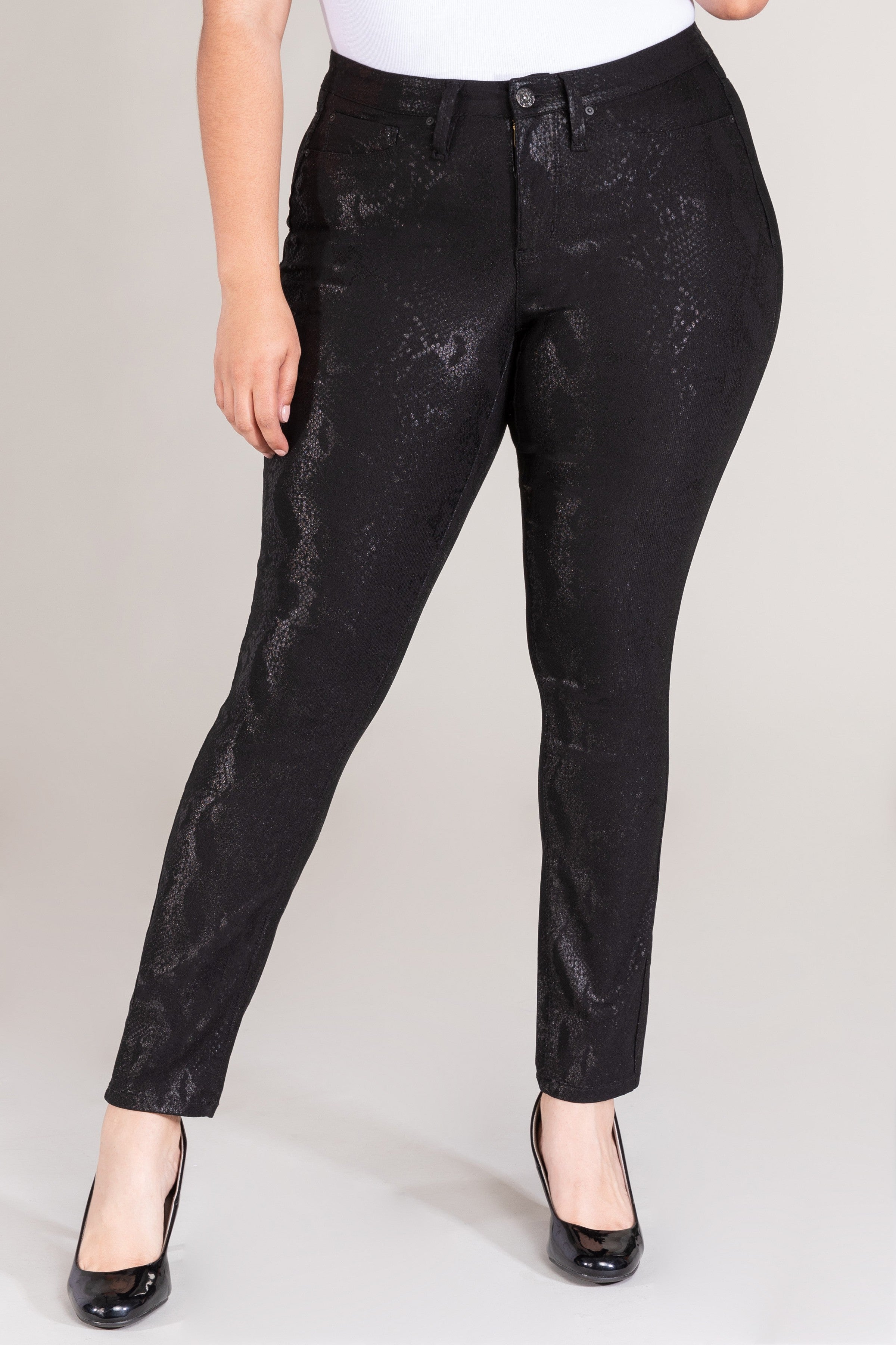 Royalty For Me Women's Plus Size Hyperstretch Skinny Jeans - Mid-Rise, 31" Inseam, Contouring Fit
