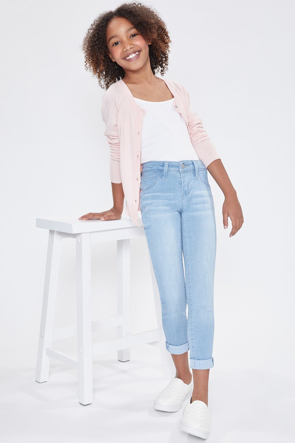 Girls Optional Cuff Denim Skinny Jeans from YMI – YMI JEANS