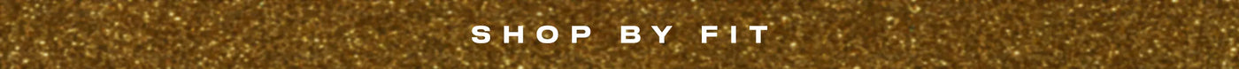 Text 'Shop by Fit' on a gold background