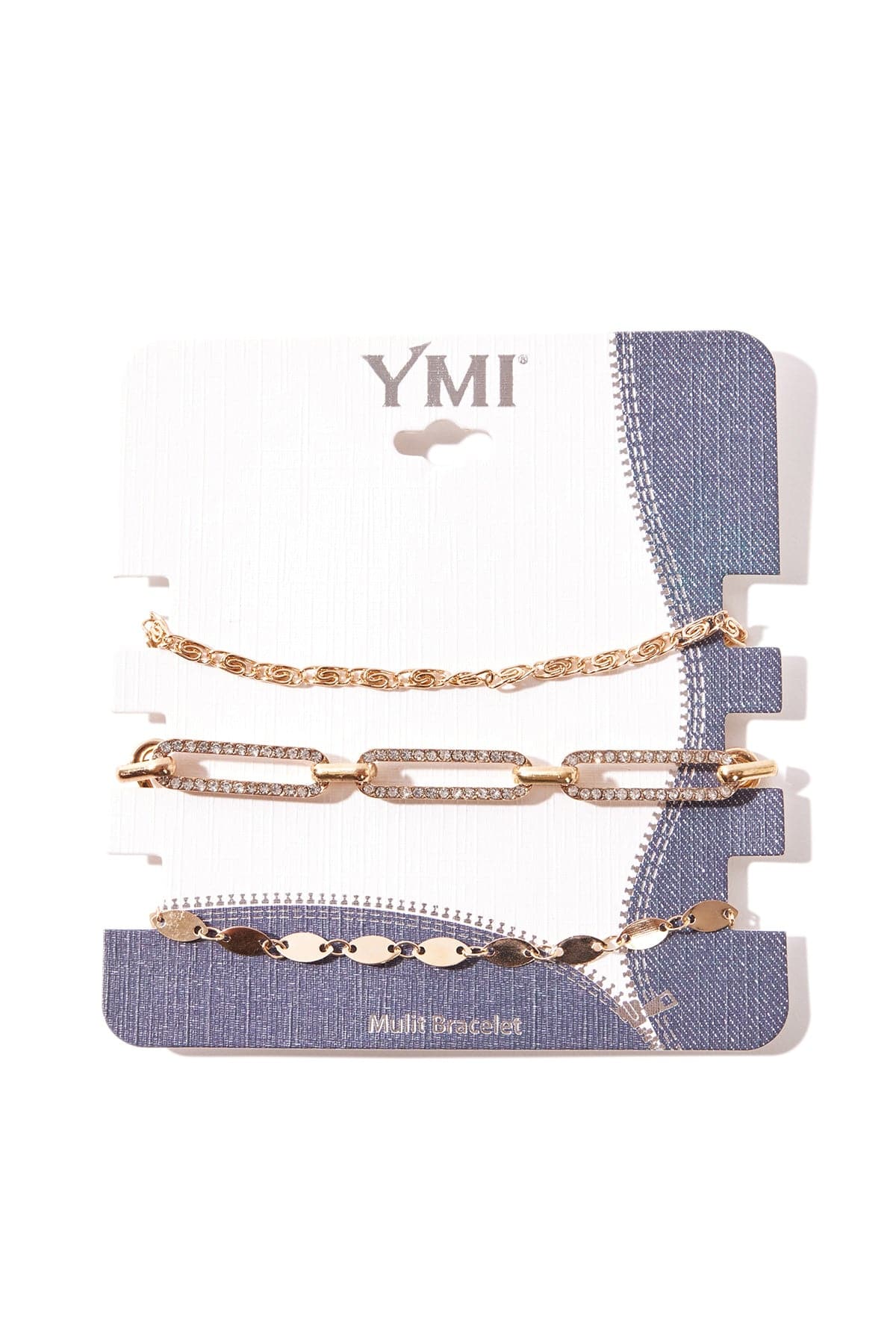 Multi Chain Bracelet 3 Piece Fashion Set