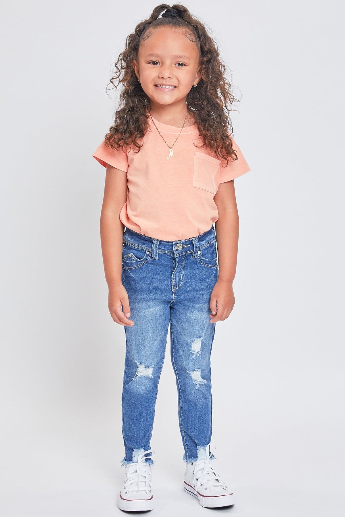 Toddler Girls Sustainable WannaBettaFit Fray Hem Jeans-Sale
