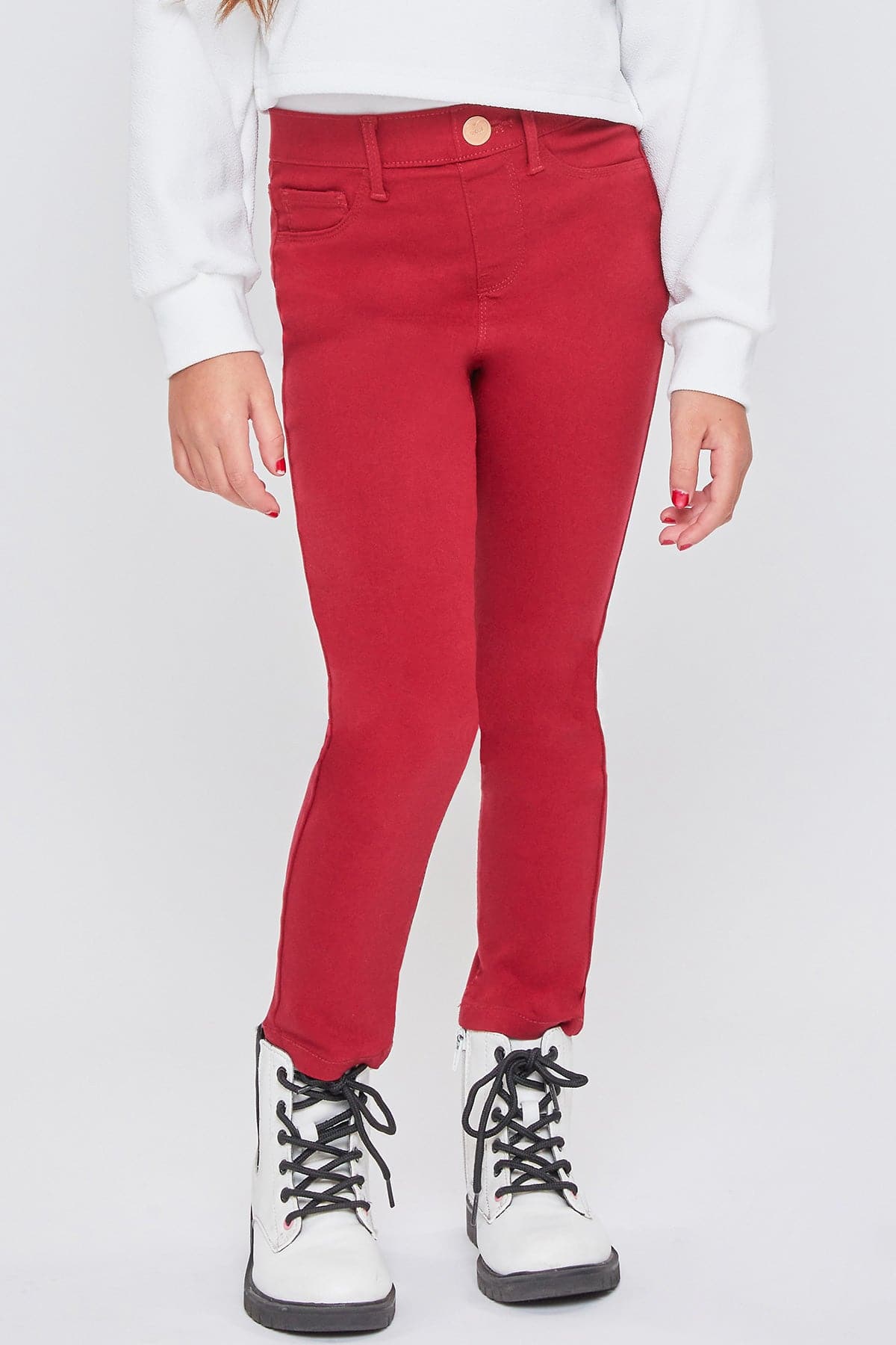 Toddler Girls Faux Front Pull On Skinny Pants