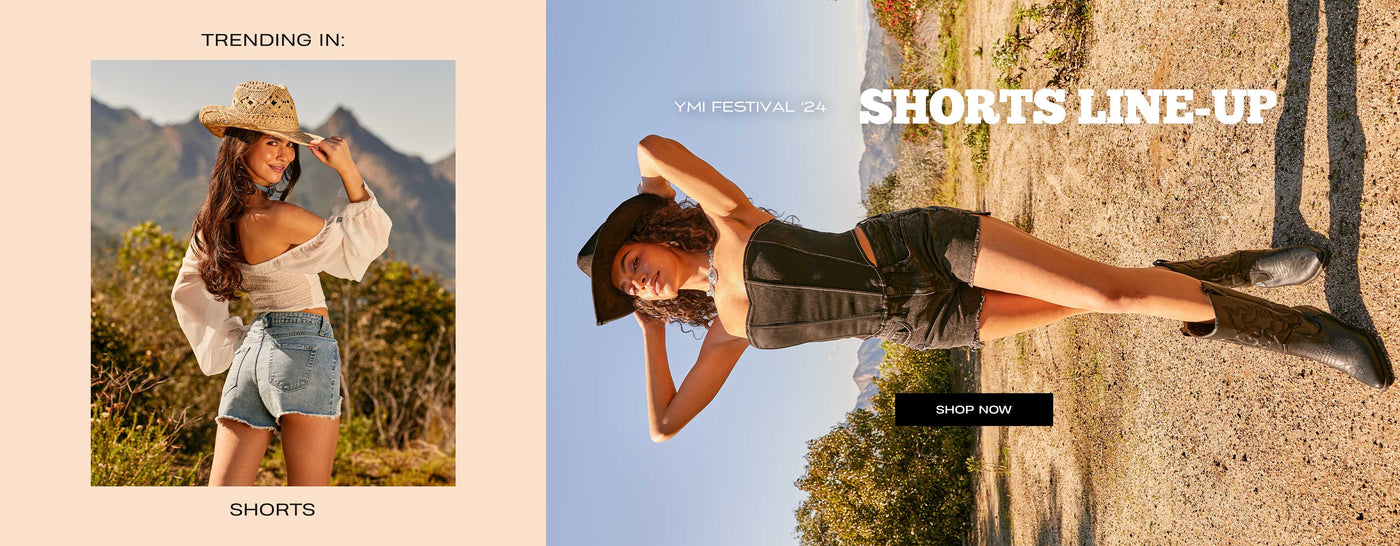 trending in: shorts. ymi festival '24 shorts line-up shop now