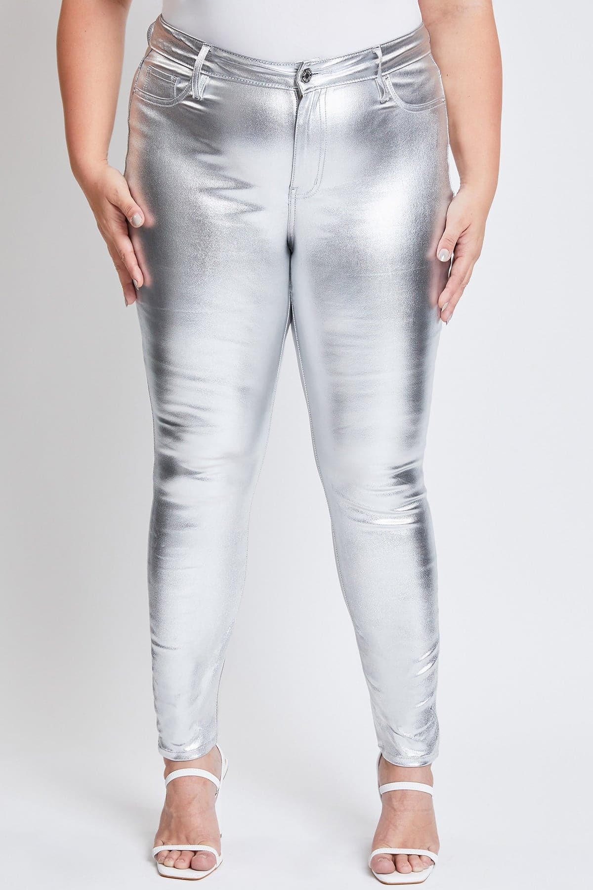 Women´s Plus High-Rise Metallic Skinny Jean