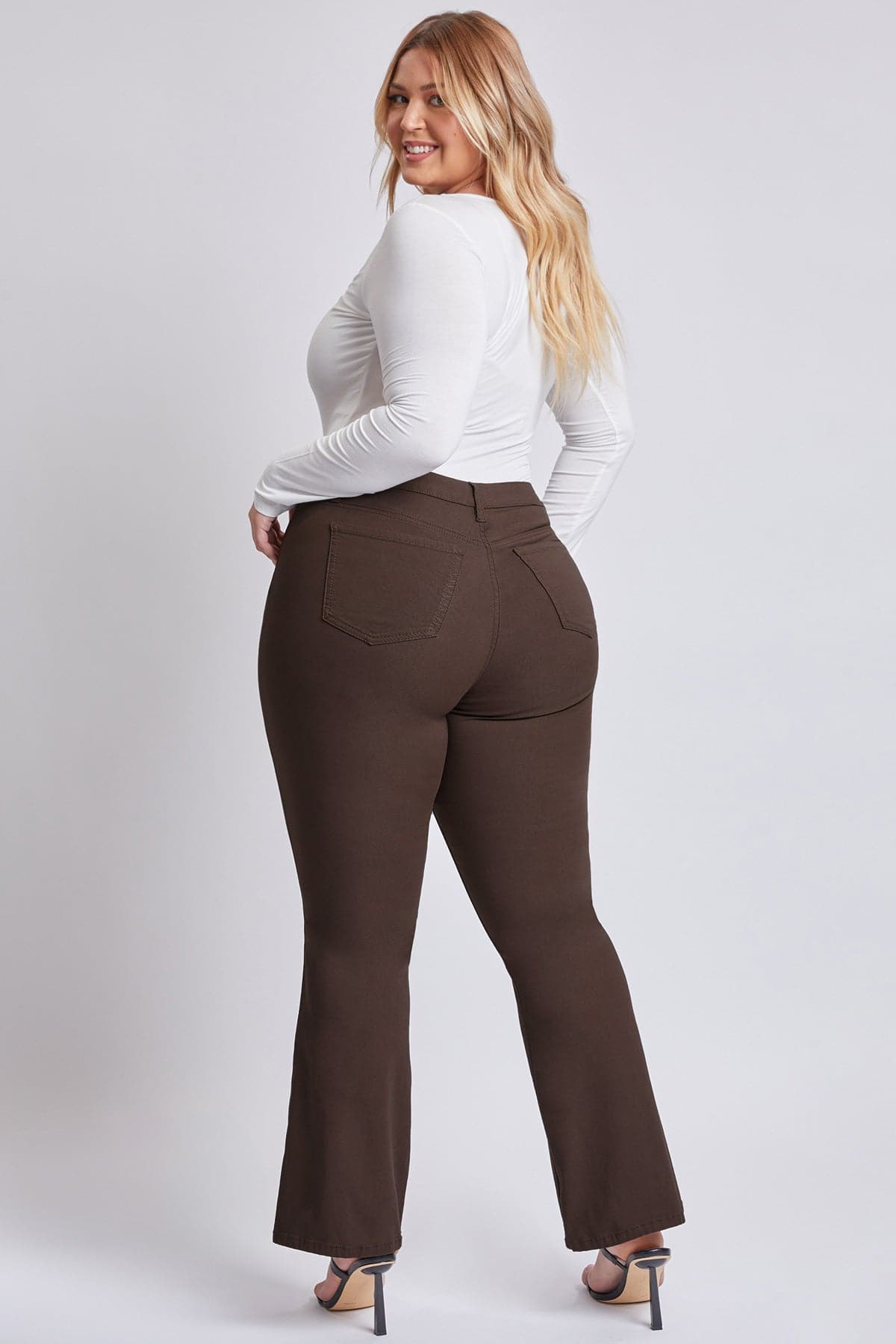 Plus Size Women's Hyperstretch Forever Color Flare Pants