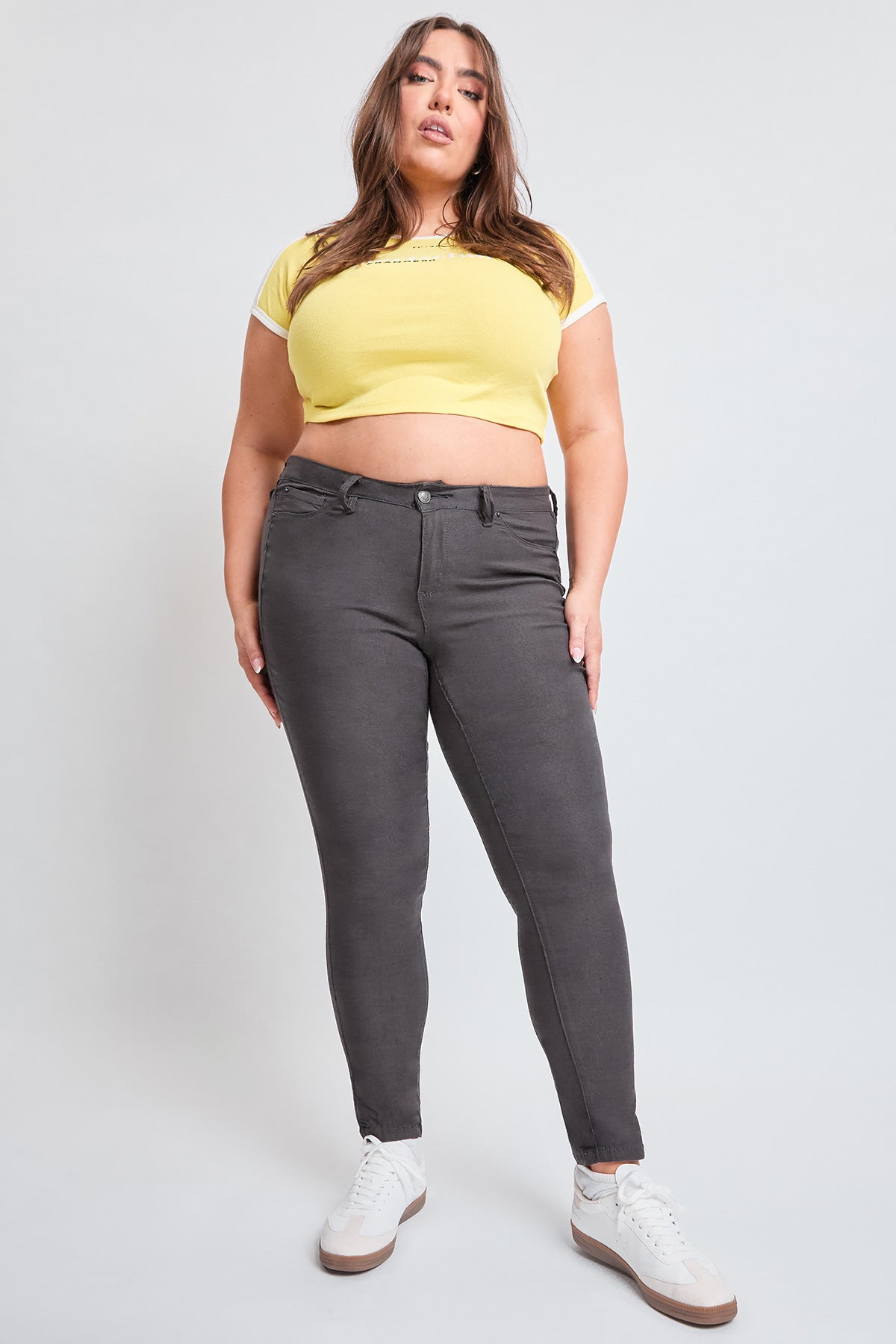 Plus Size Women's Hyperstretch Forever Color Mid Rise Pants