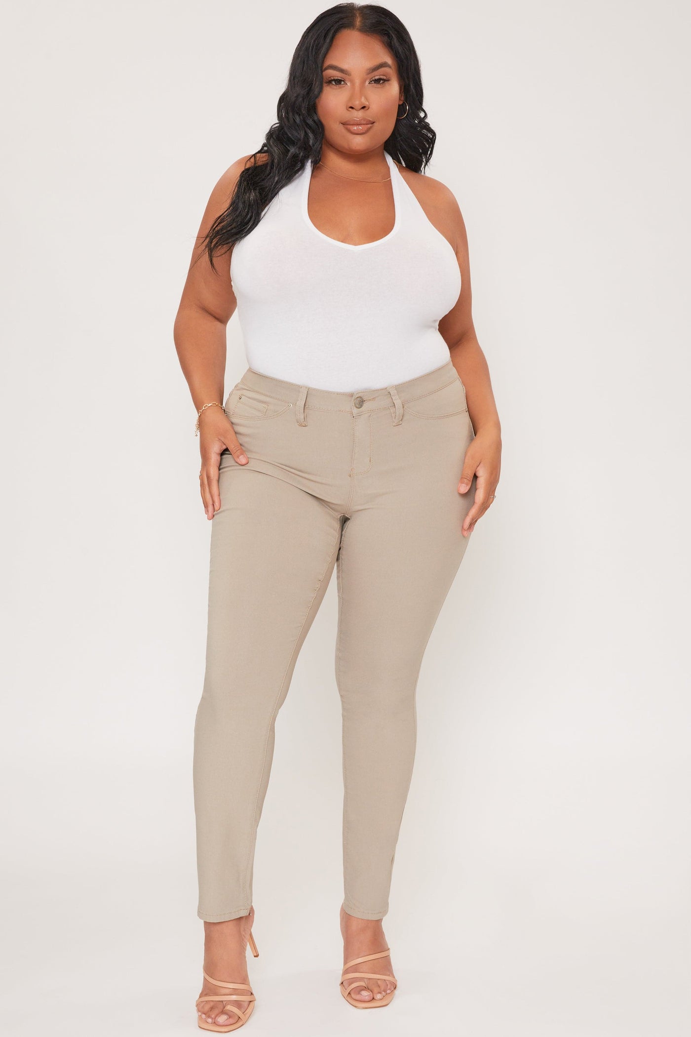 Plus Size Women's Hyperstretch Forever Color Flare Pants from YMI