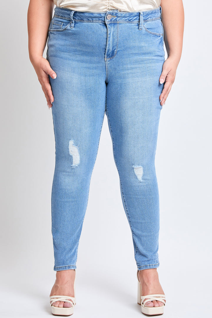Women's Plus Essential Sustainable Distressed Skinny Jeans from