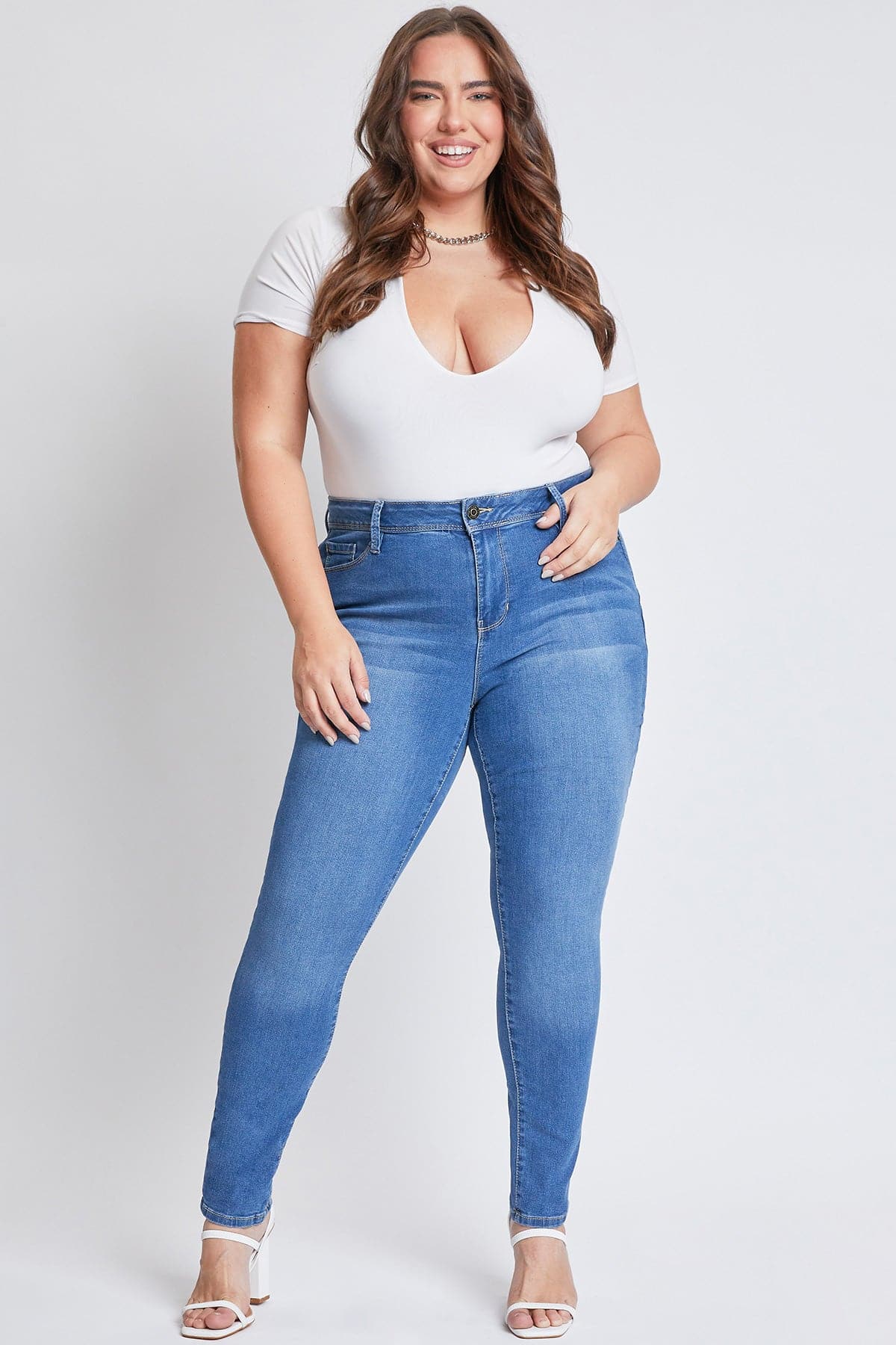 Plus Size Women's Essential Sustainable Skinny Jeans
