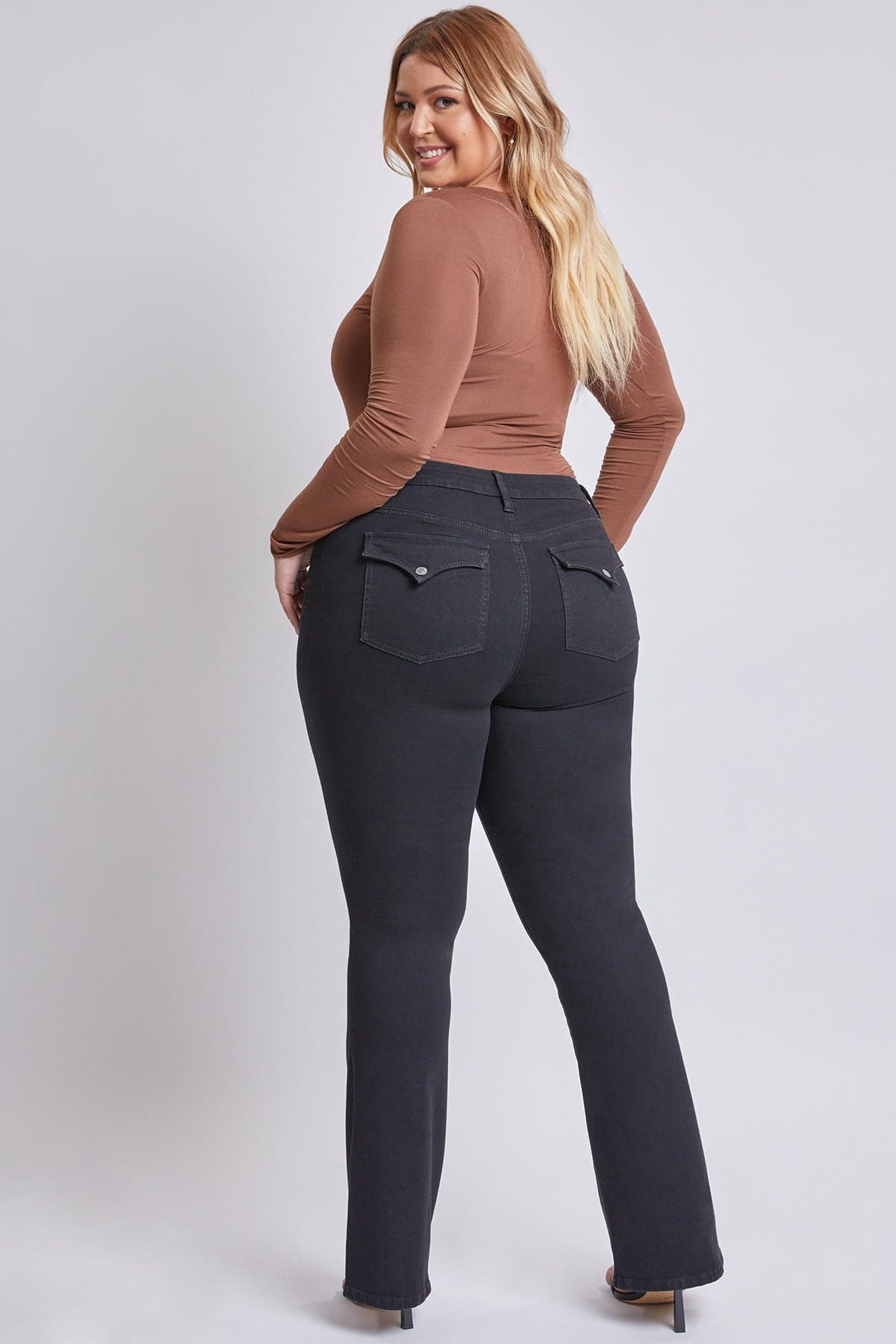Women’s Plus Size Sustainable Mid Rise Boot Cut Jeans