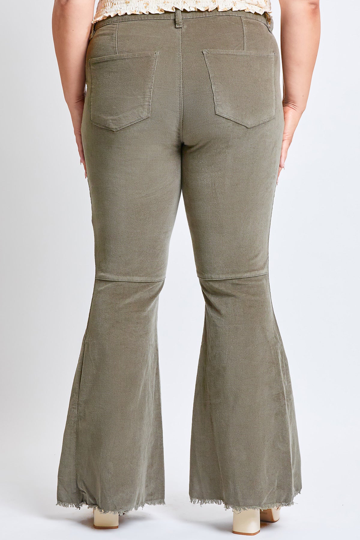 Plus Size Women's Corduroy Flare Pants