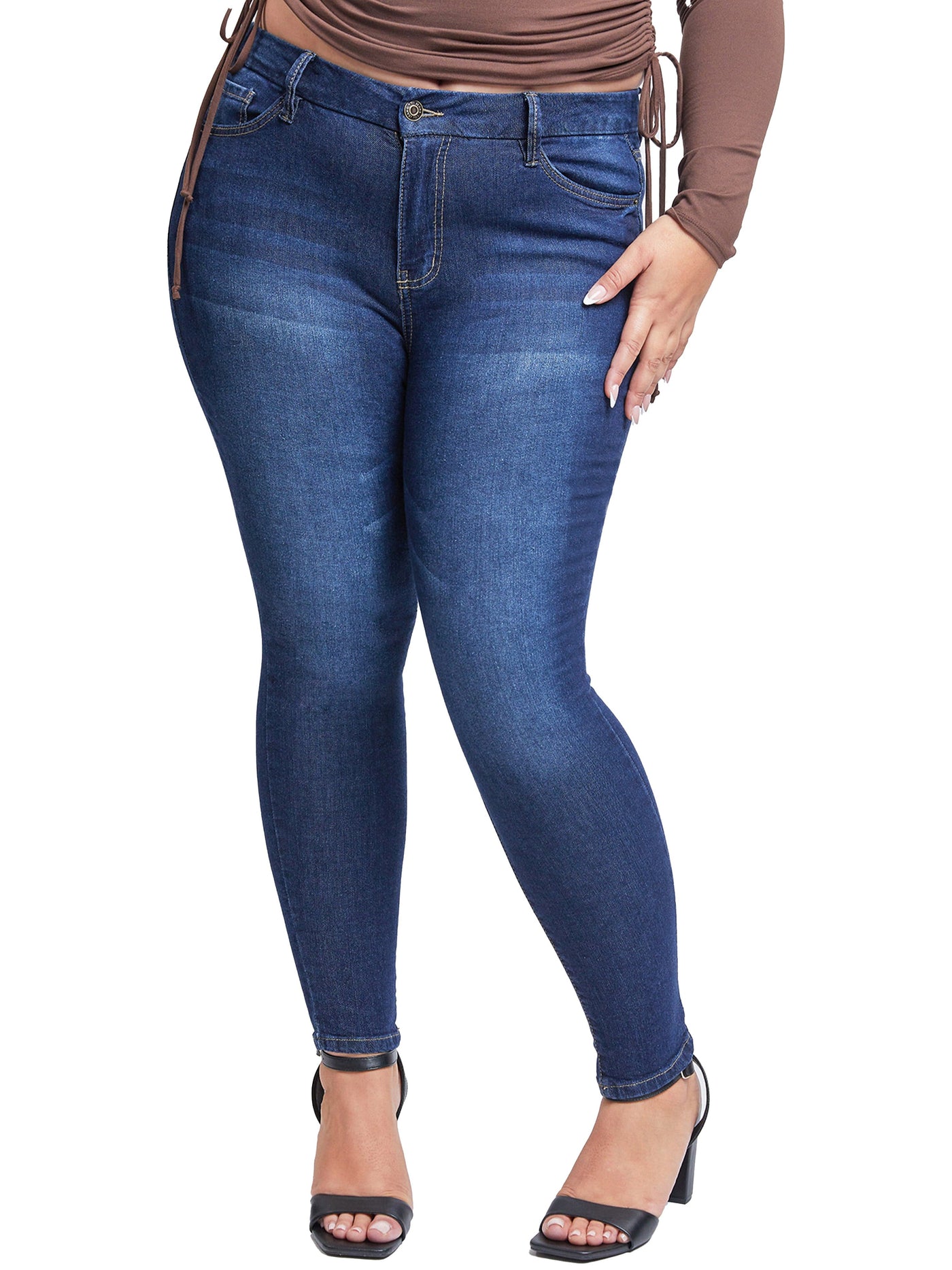 Skinny Jeans for Women Slim Fit Jeans Mid Rise Jeans Plus Size Jeans  Stretch Jeggings Tummy Control Trousers Y2K Denim Jeans