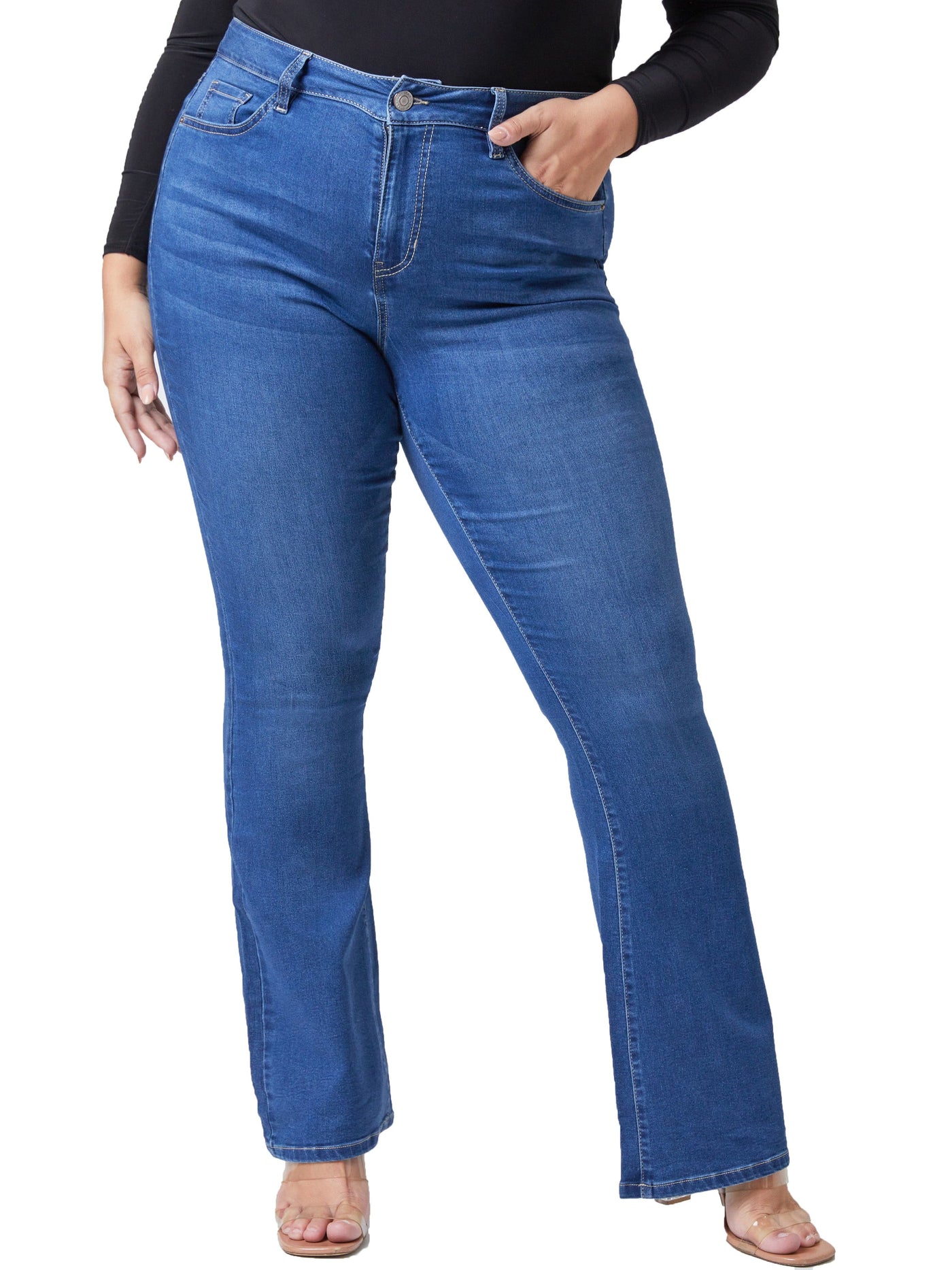 Plus Size Women's Essential HyperDenim Flare Jeans