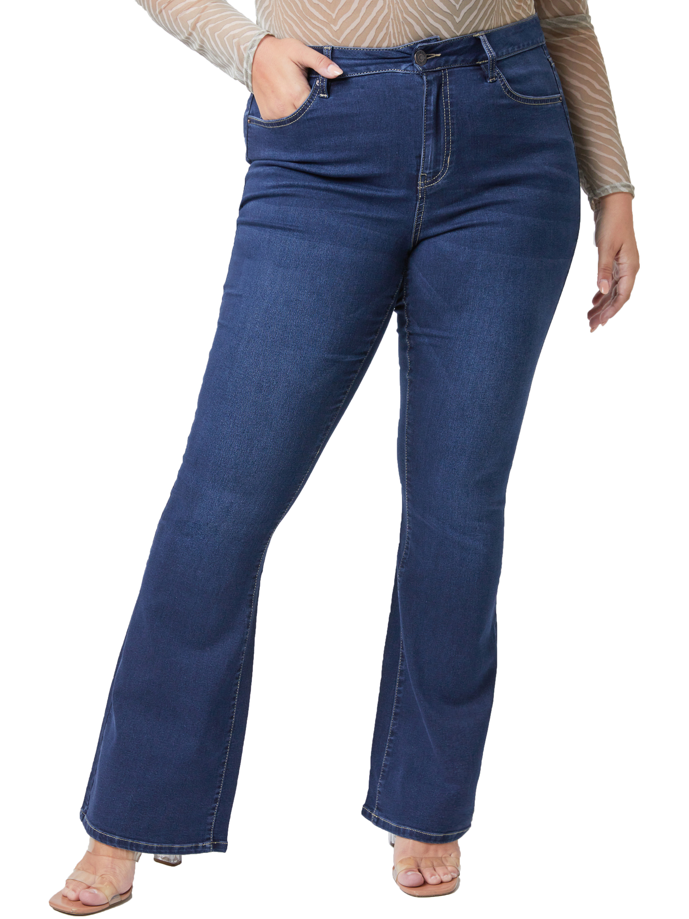 Plus Size Women's Essential HyperDenim Flare Jeans