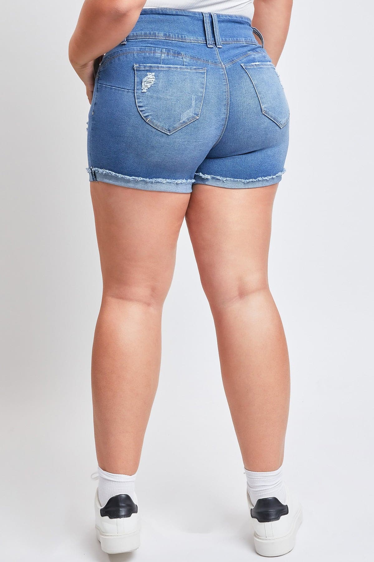 Plus Size Women's WannaBettaButt Mid Rise Shorts-Sale
