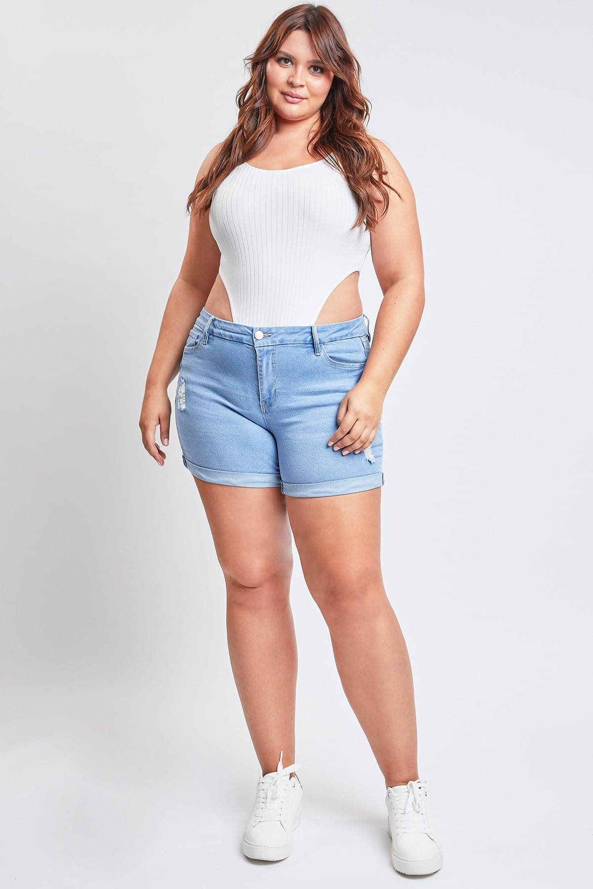 Women’s Plus Size Curvy Fit Ultra  Cuffed Shorts