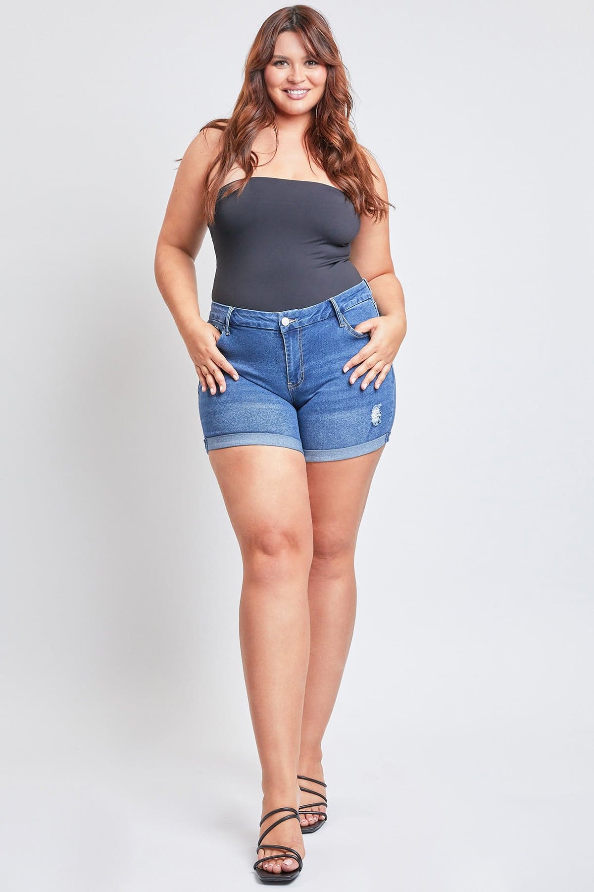 Women’s Plus Size Curvy Fit Ultra  Cuffed Shorts
