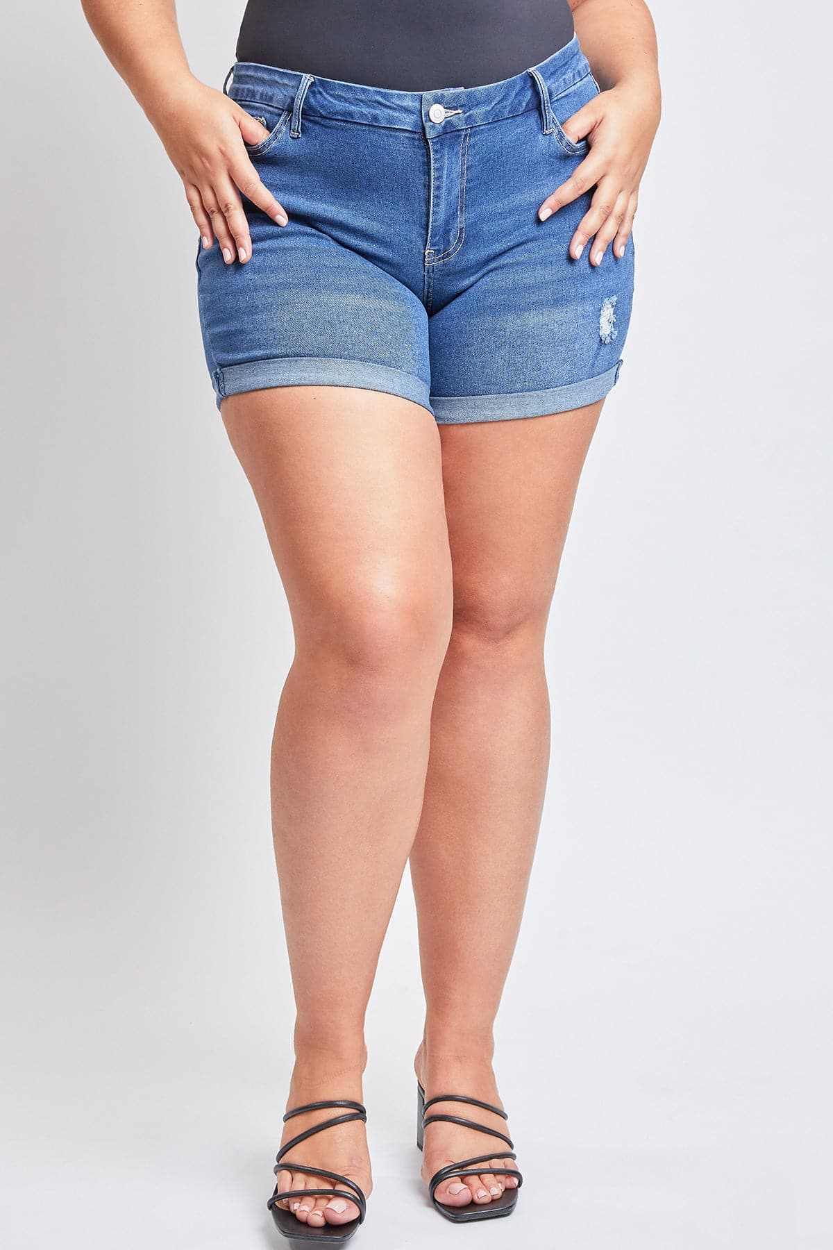 Plus Size Women's Curvy Fit Ultra  Cuffed Shorts