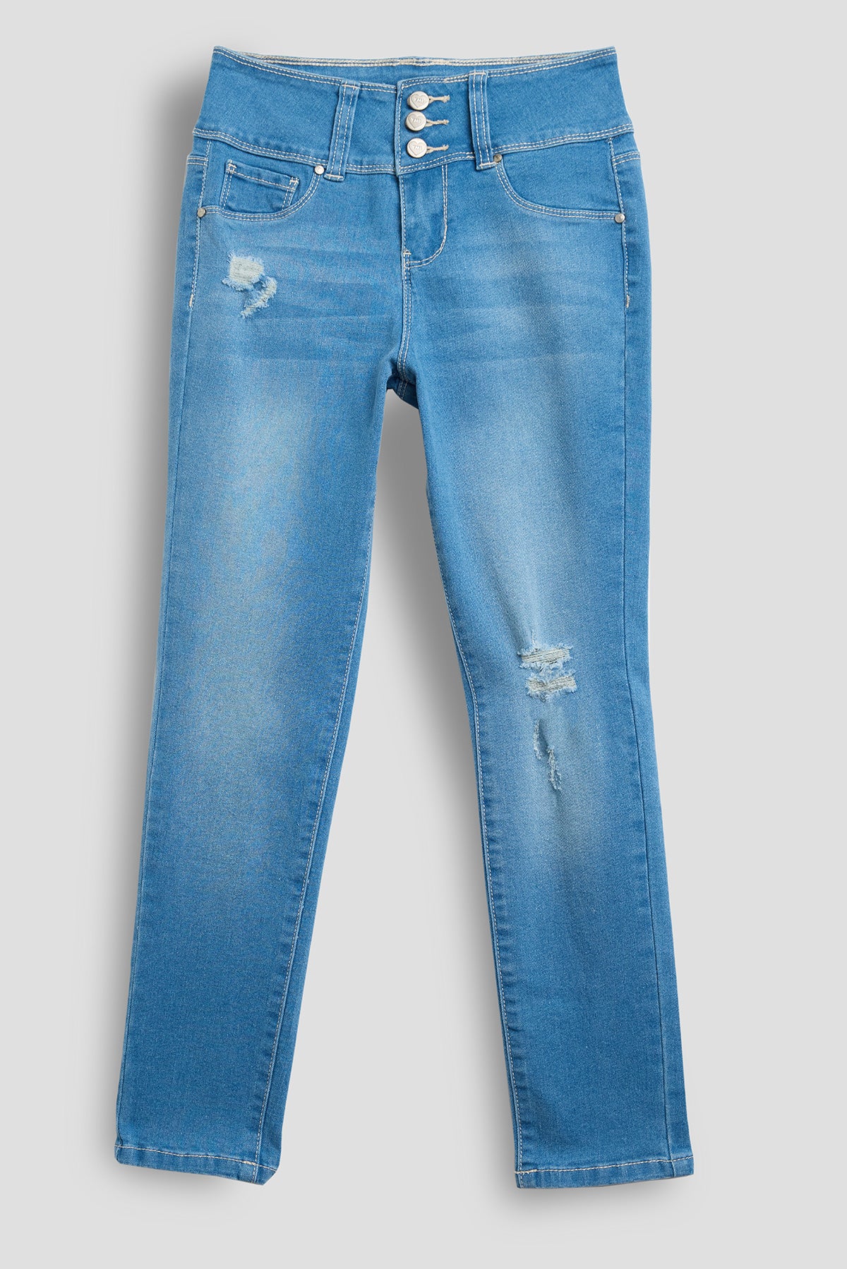 L Warm Light Blue Rips