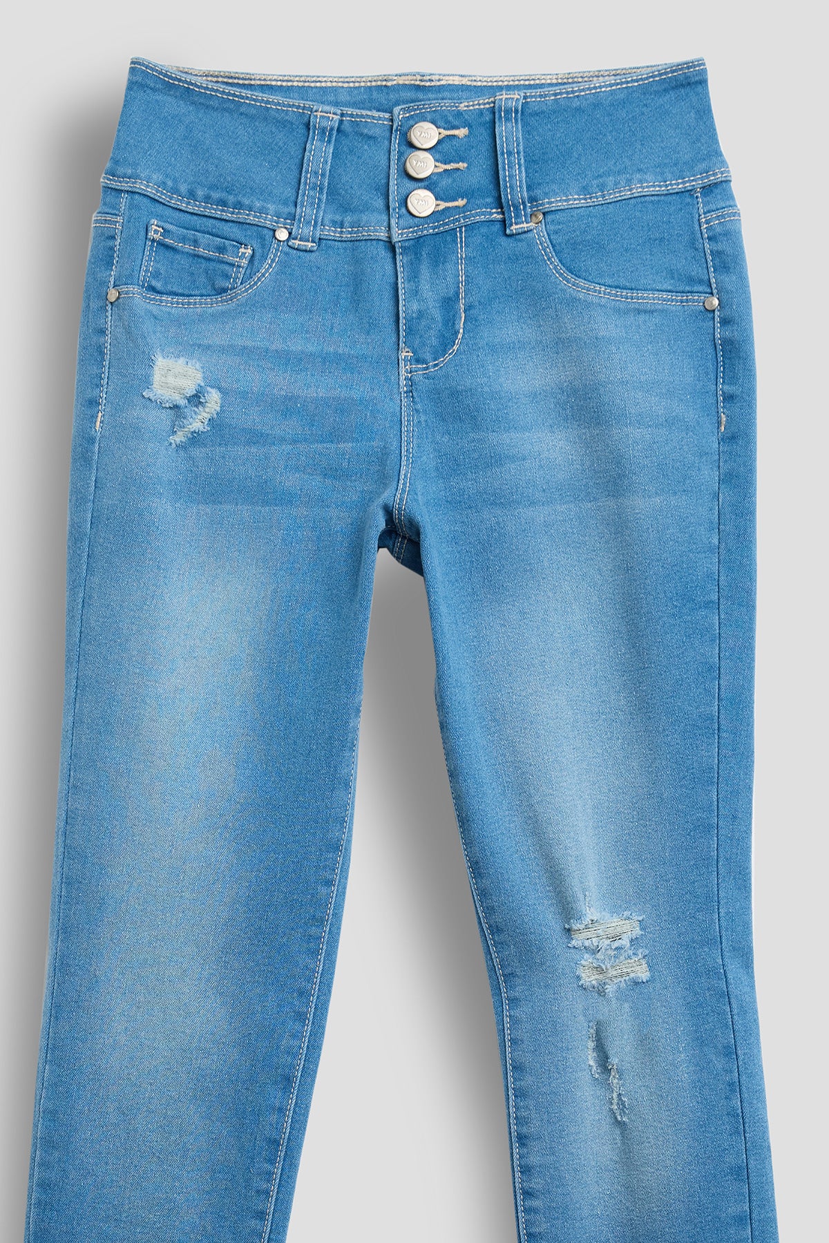 L Warm Light Blue Rips