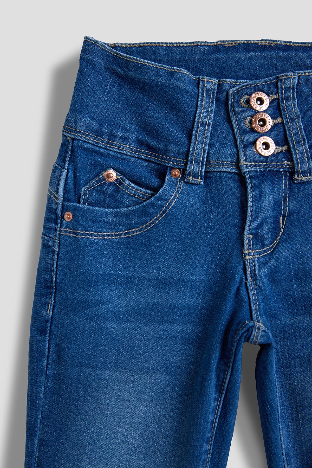 Girls WannaBettaFit 3-Button Clean Hem Skinny