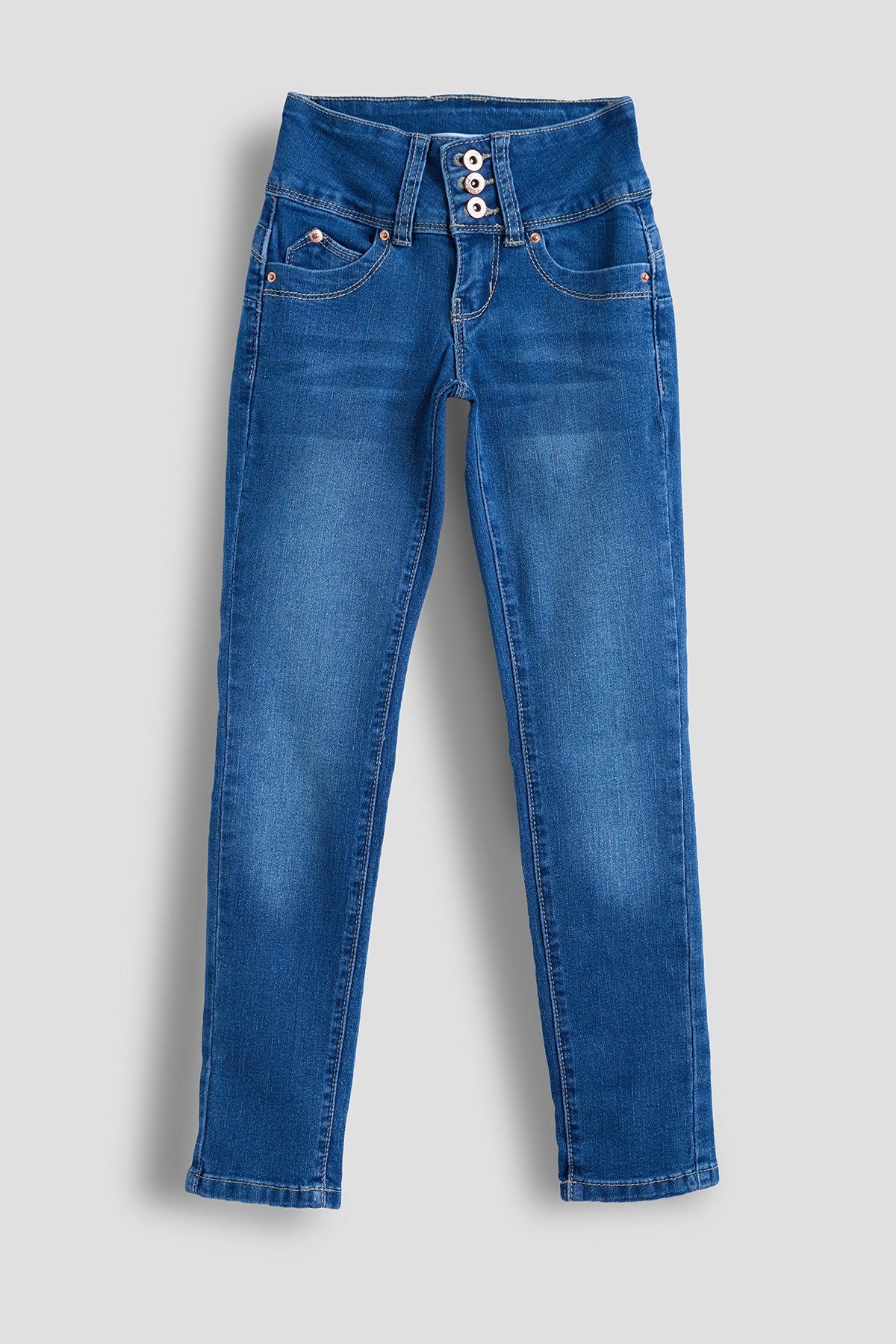 Girls WannaBettaFit 3-Button Clean Hem Skinny