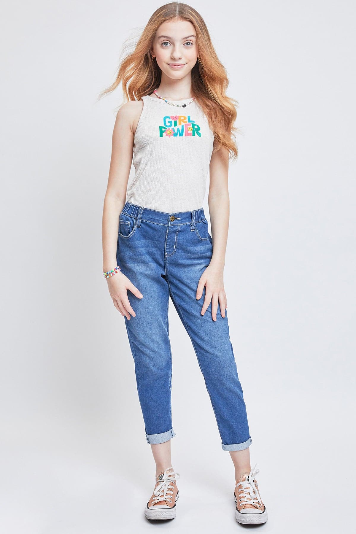 Girls Pull On Balloon Fit Jeans