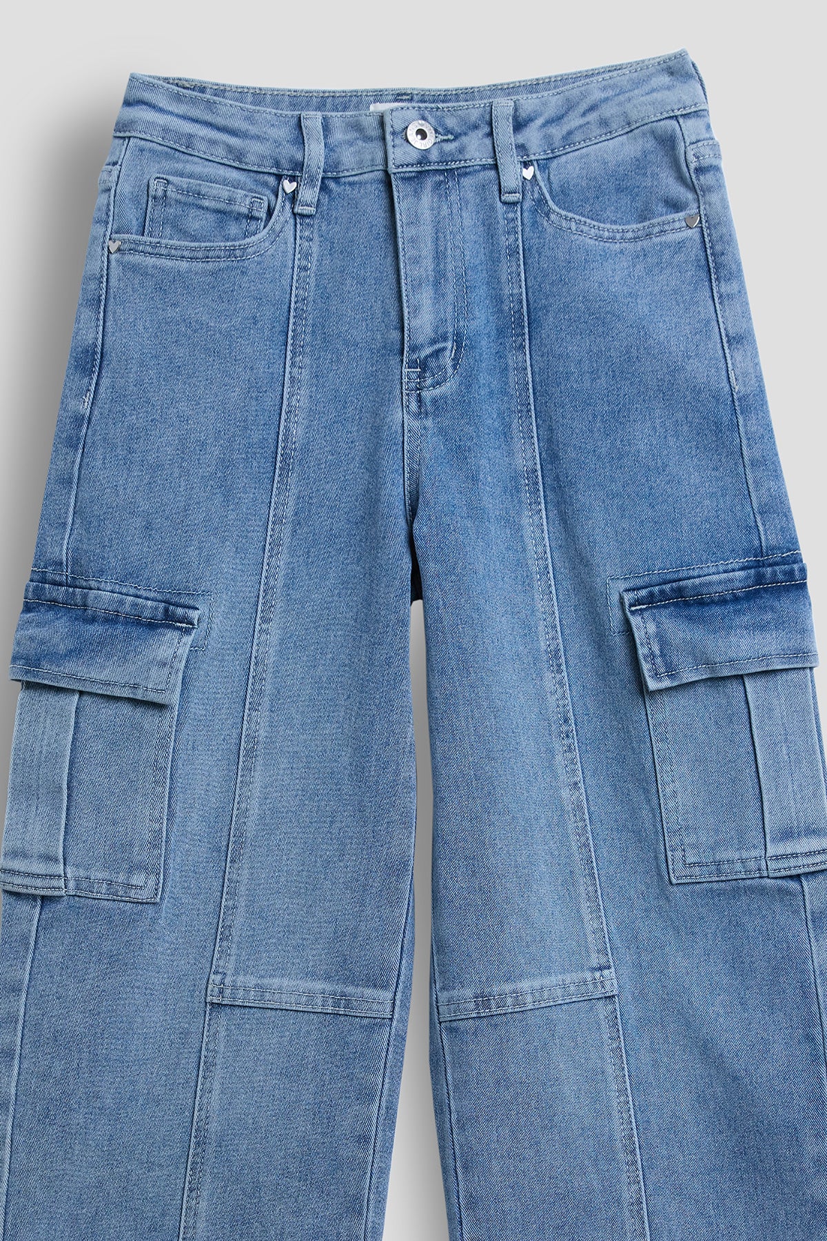 Girls Relaxed Cargo Jeans