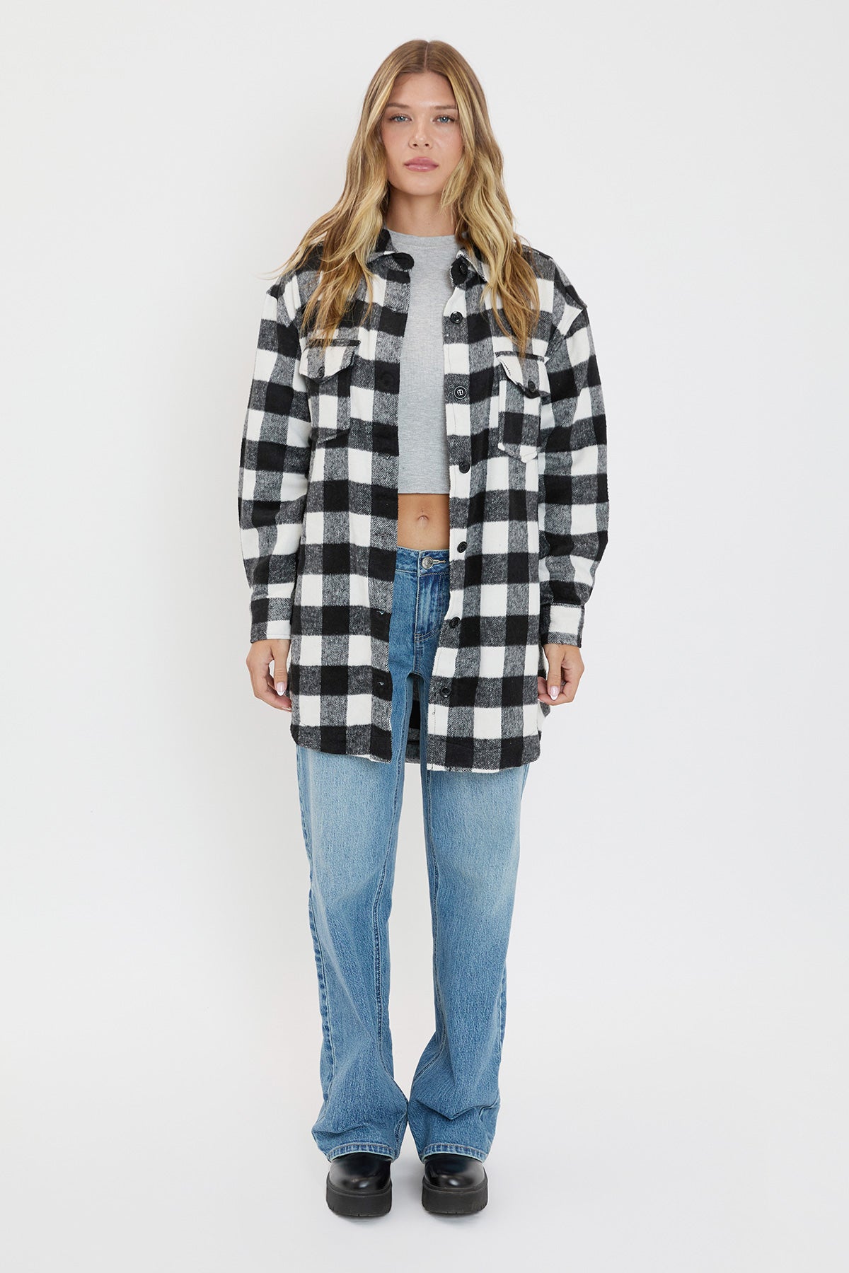 Black White Buffalo Plaid