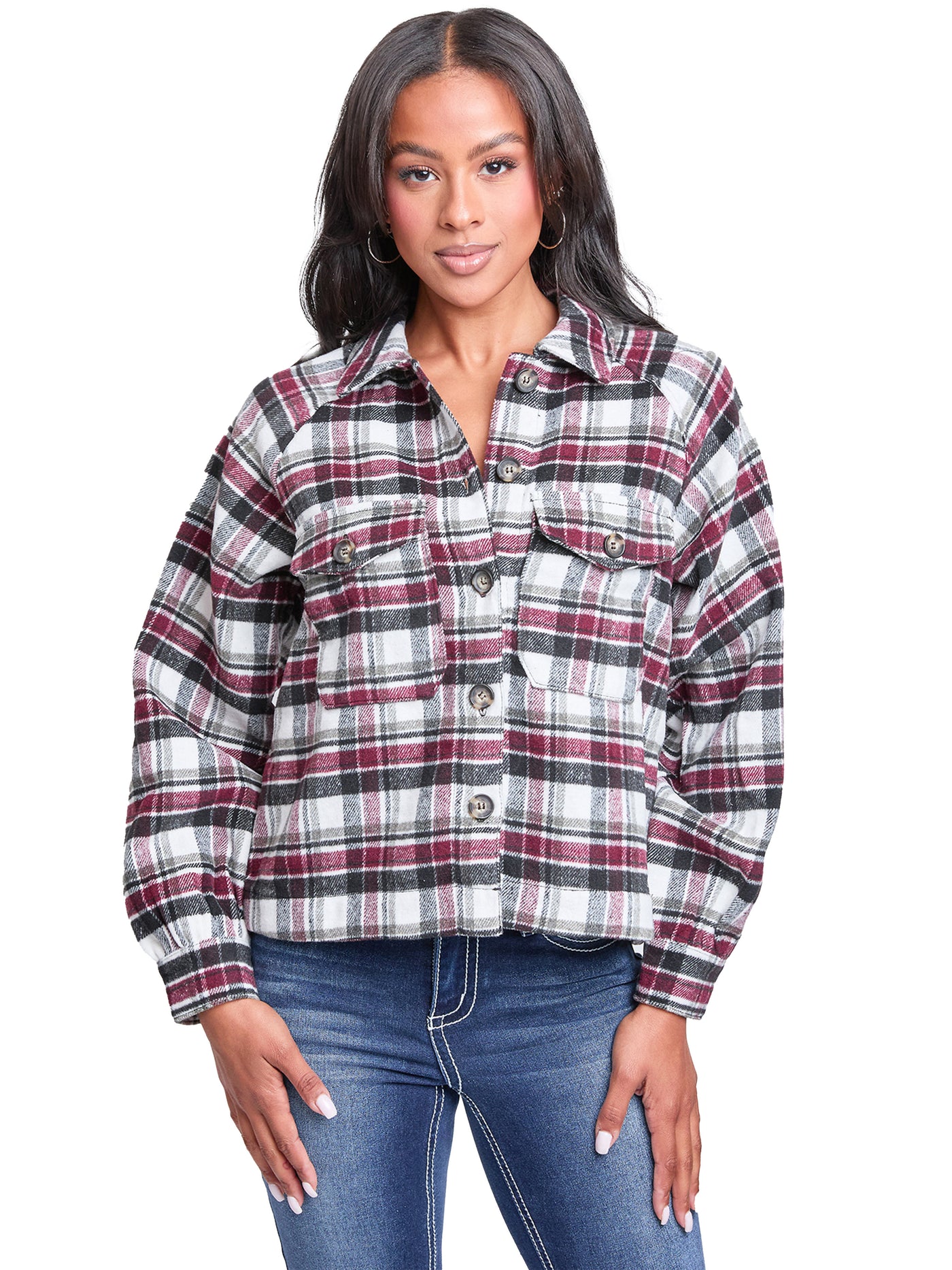 Women's Cropped Boxy Fit Shacket