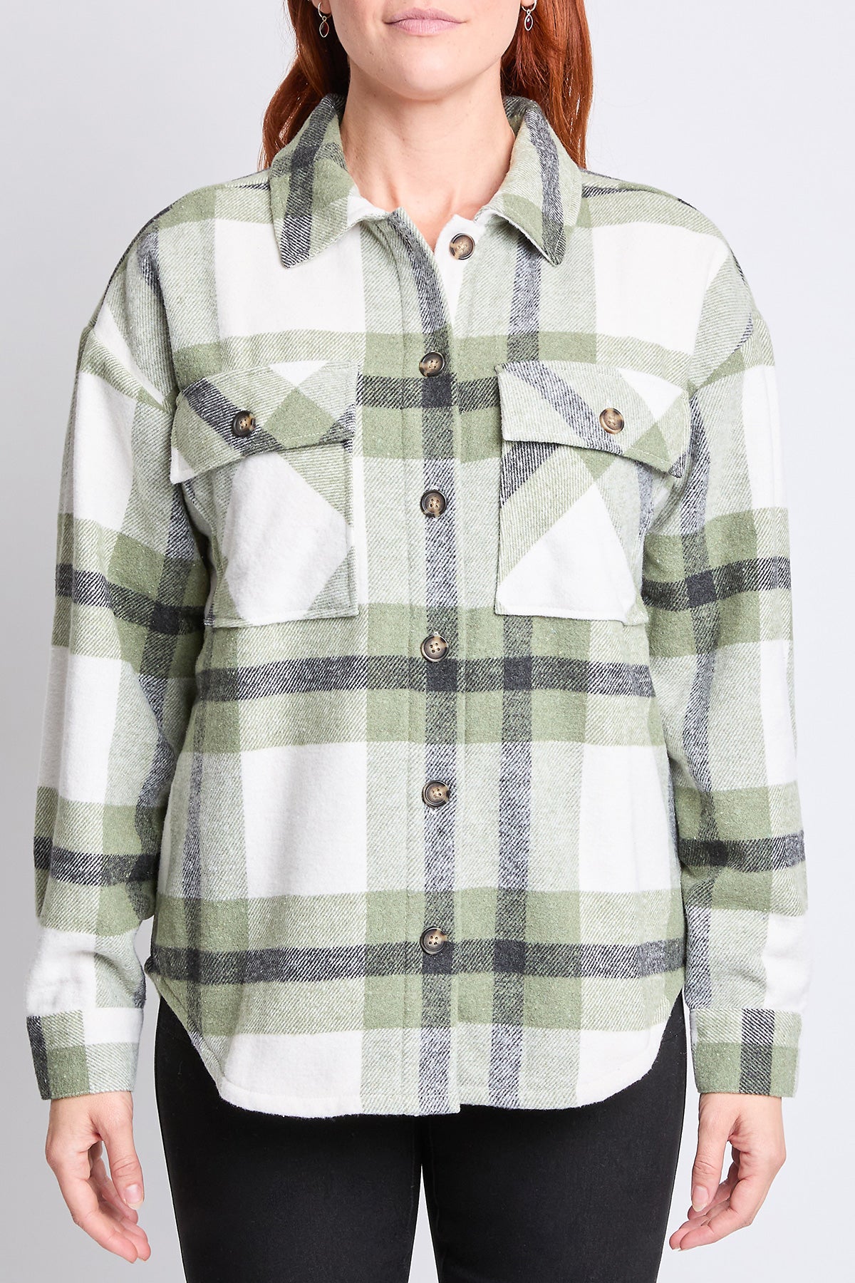 Olive Cream Plaid