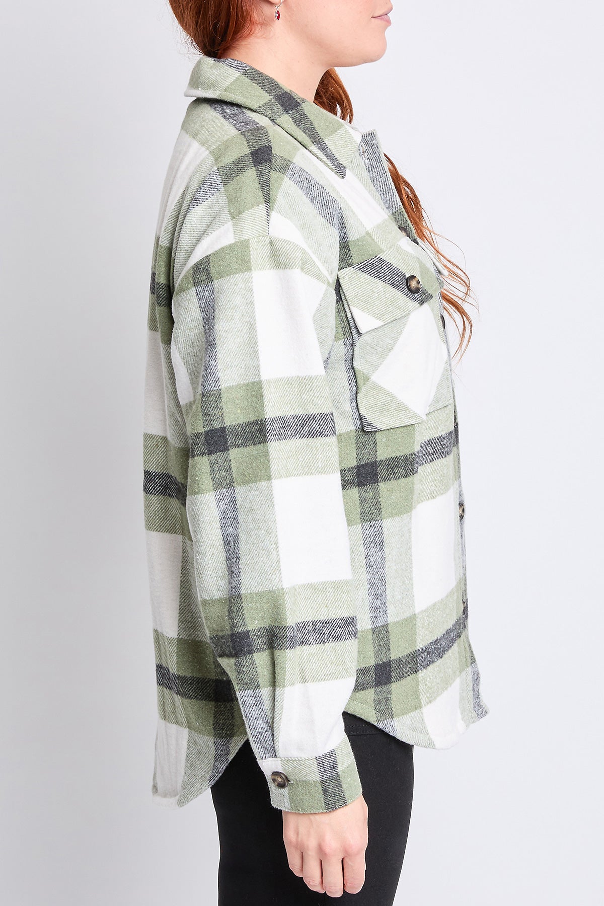 Olive Cream Plaid