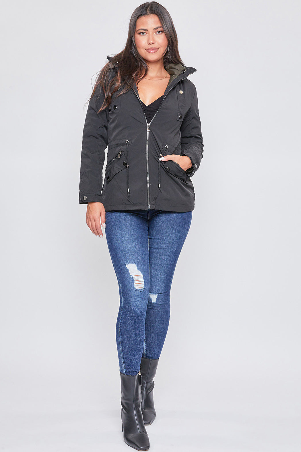 Women's Winter Puffer Lined Shell Jacket