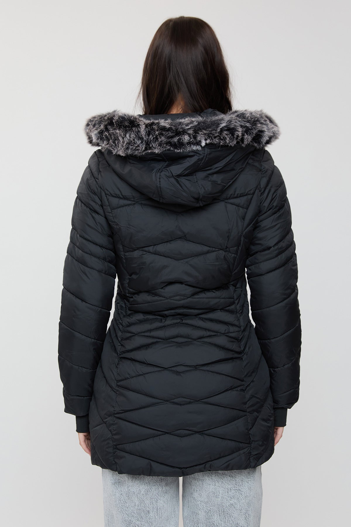 Women's Long Quilted Puffer Jacket