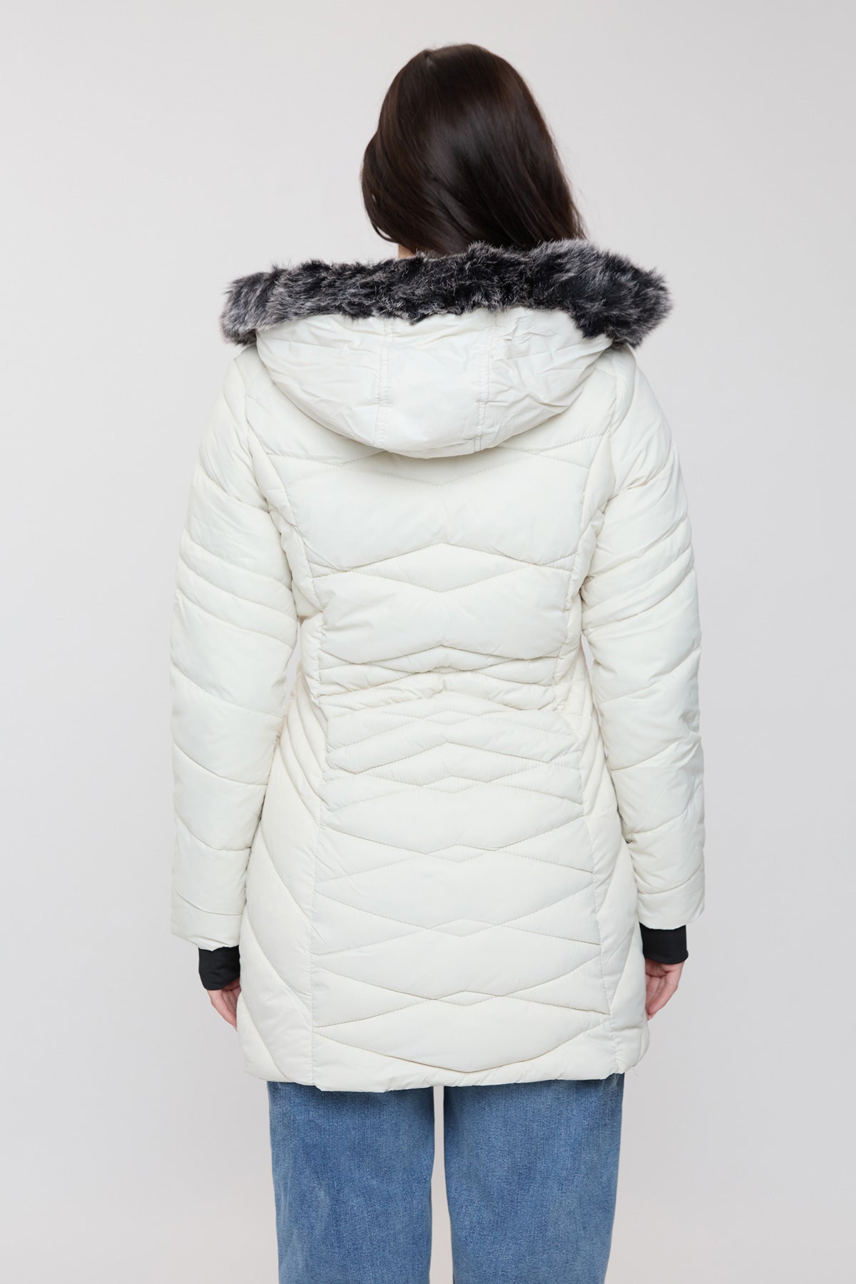 Women's Long Quilted Puffer Jacket