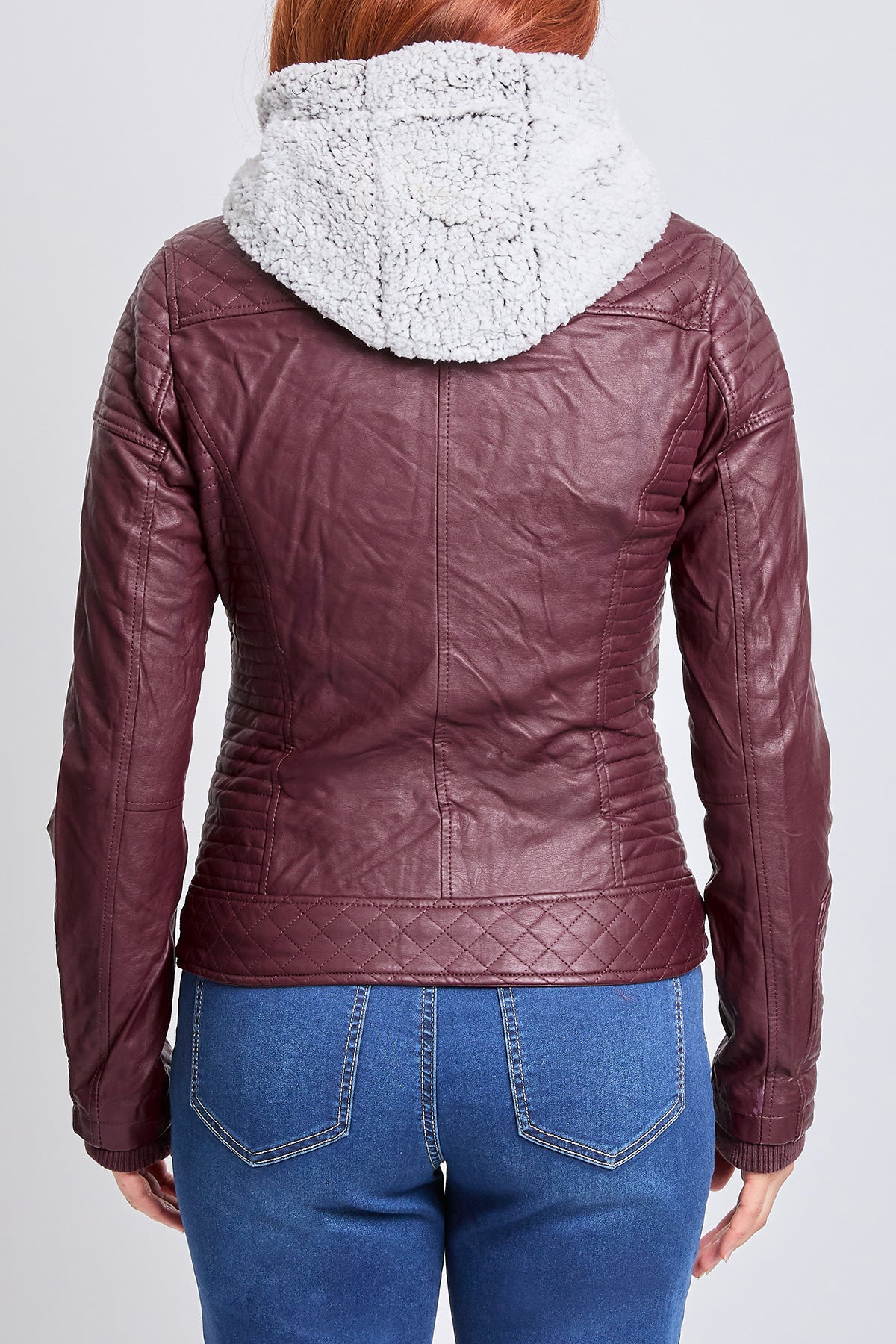 Women's Mabel Faux Leather Double Layer Jacket