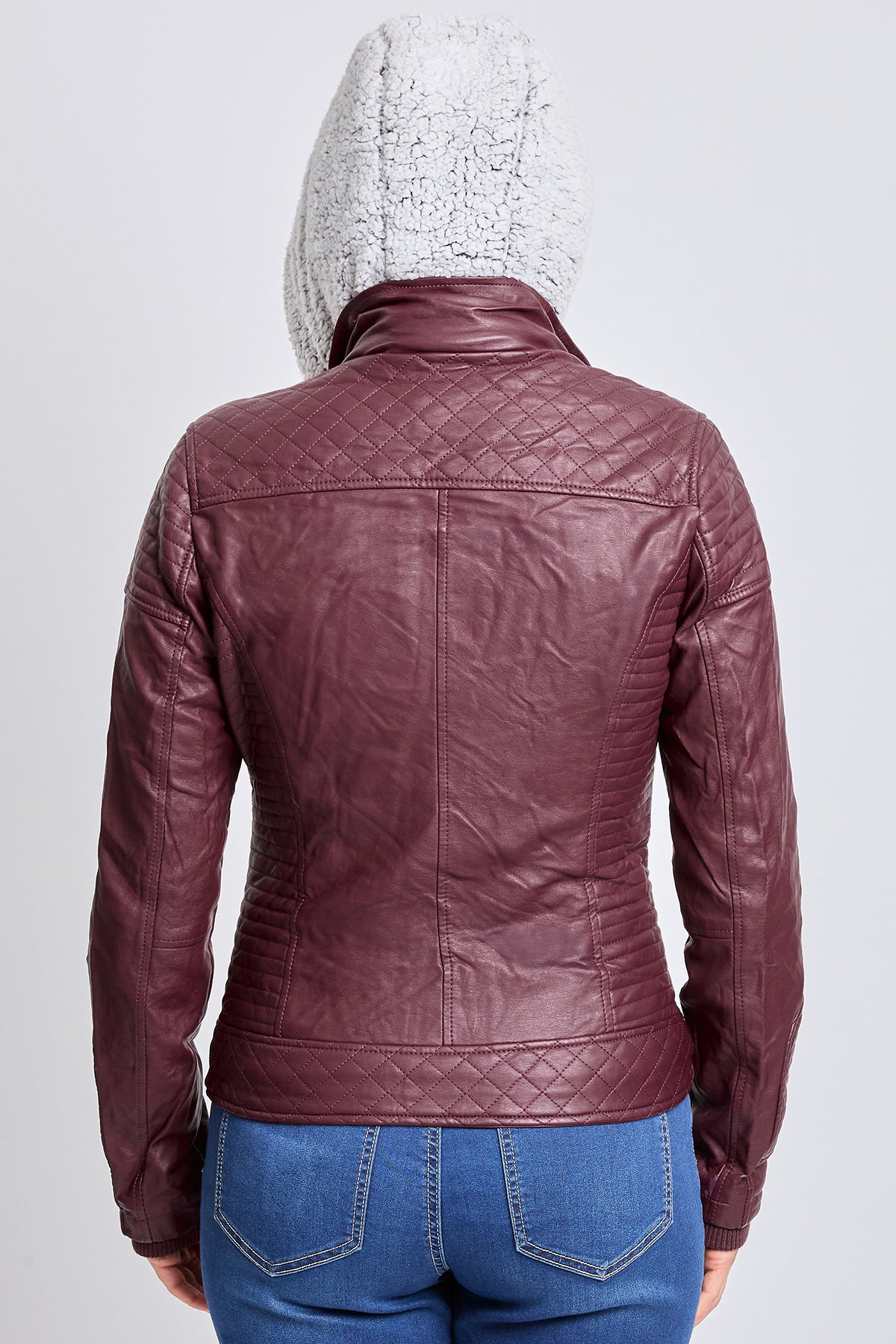 Women's Mabel Faux Leather Double Layer Jacket