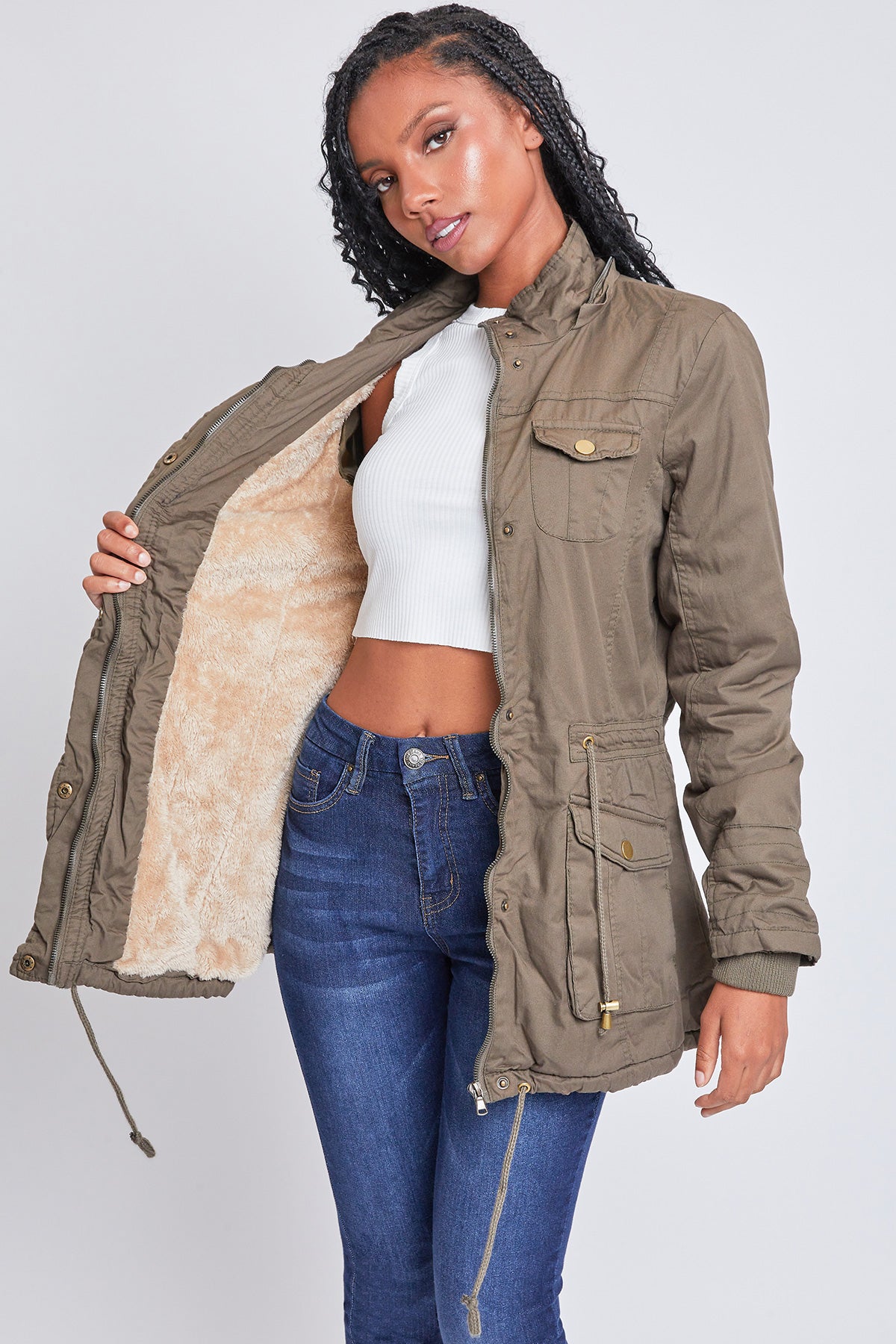 Women's Utility Jacket with Removable Hood