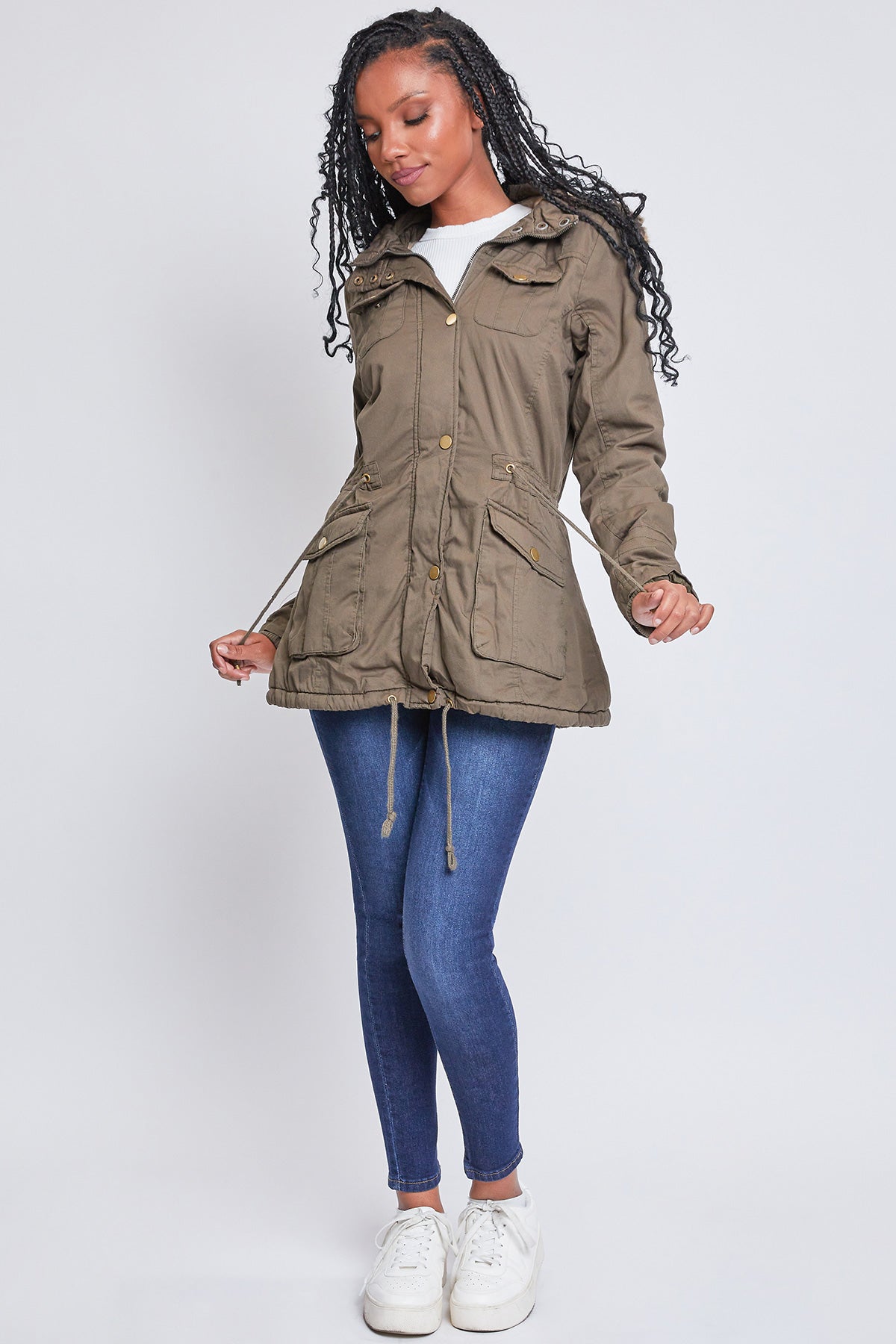 Women's Utility Jacket with Removable Hood