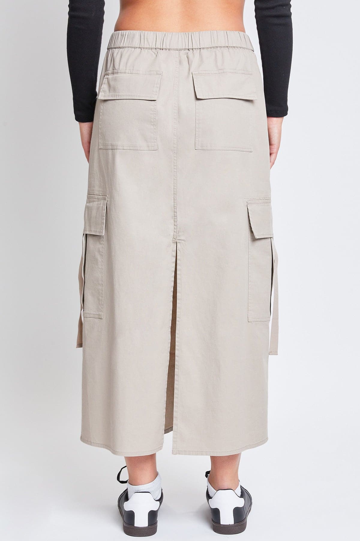 Women’s Poplin Maxi Drawcord Cargo Skirt