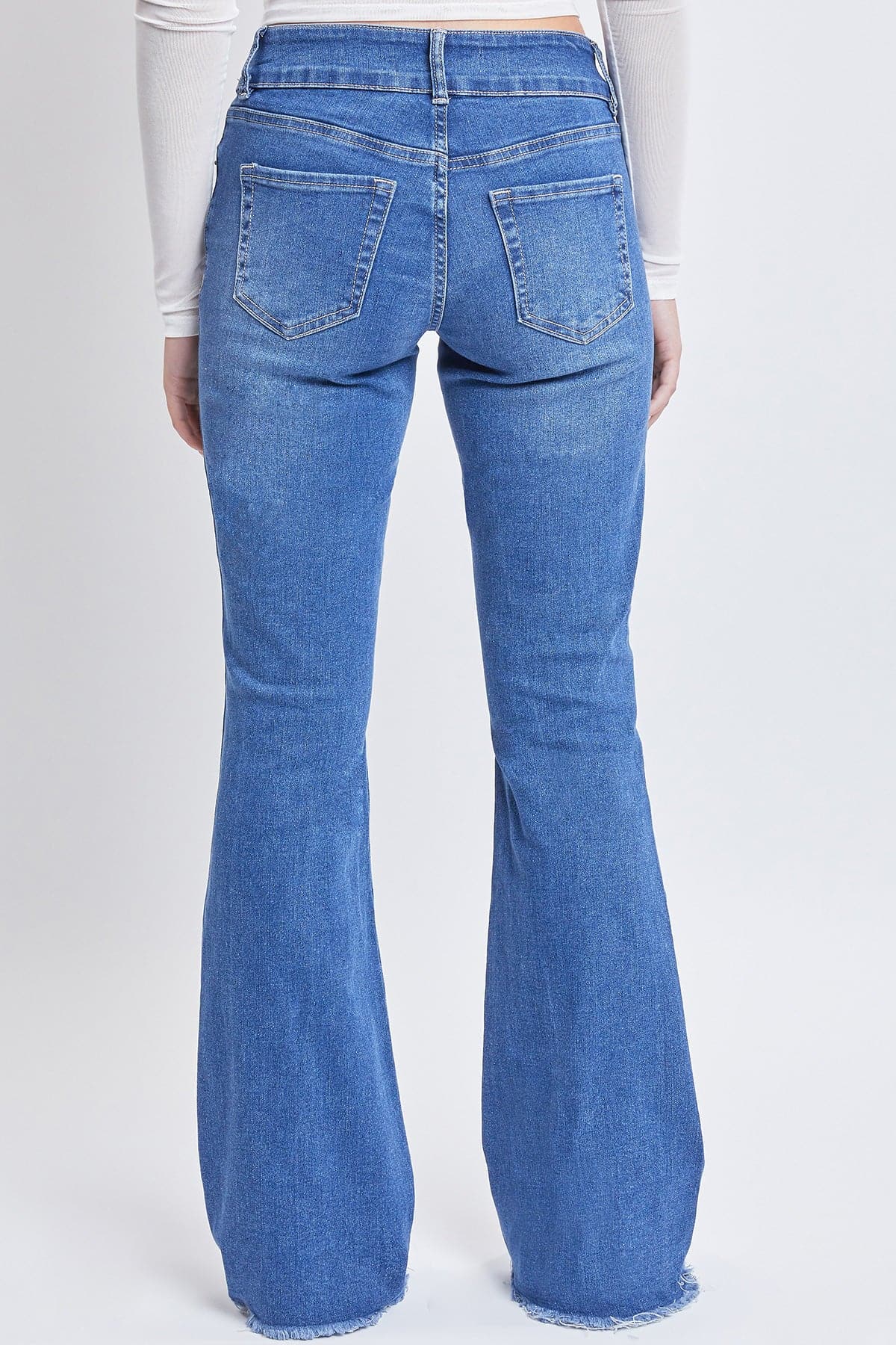 Women's Belted Flare Jeans