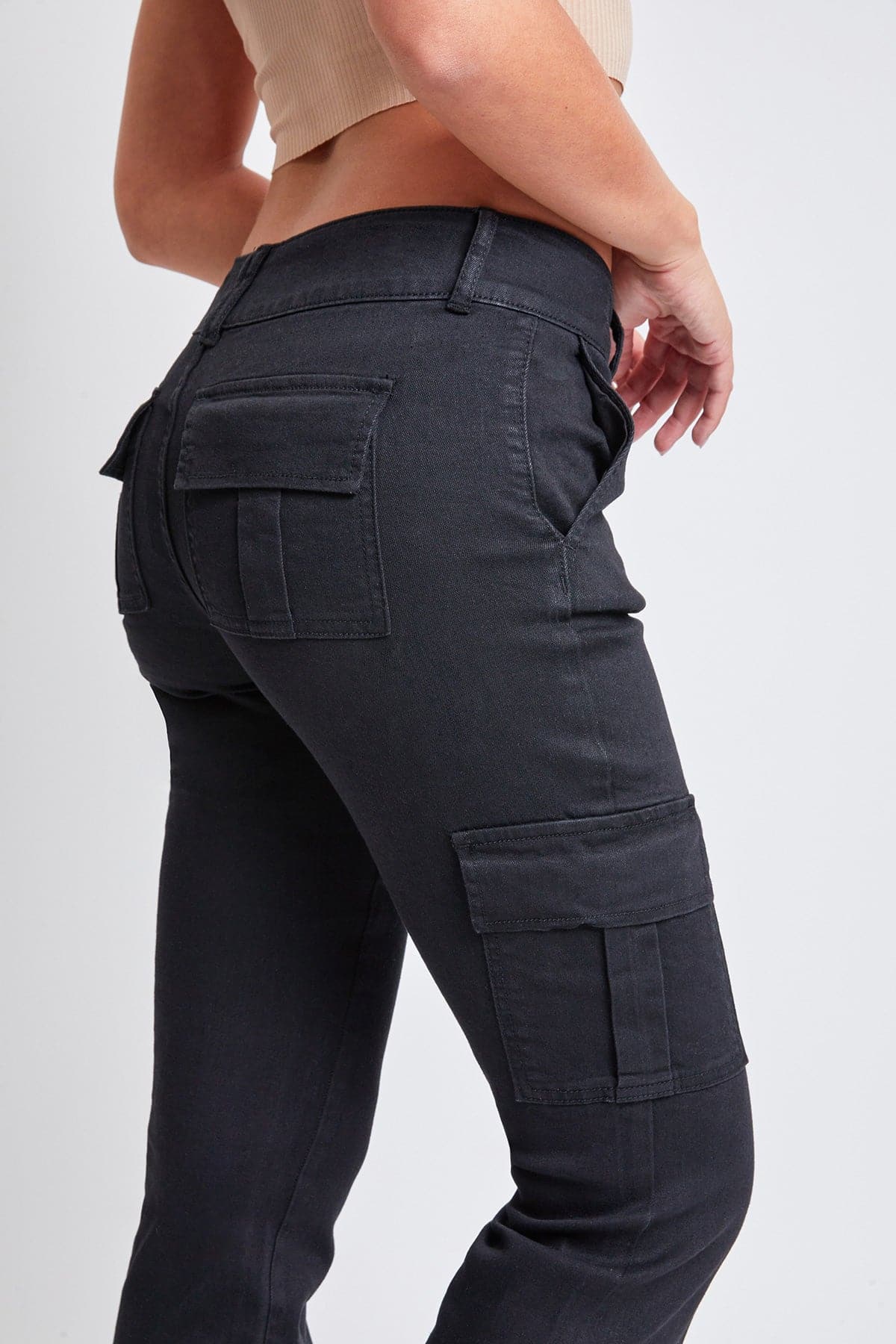 Women's Low Rise Cargo Flare Jean