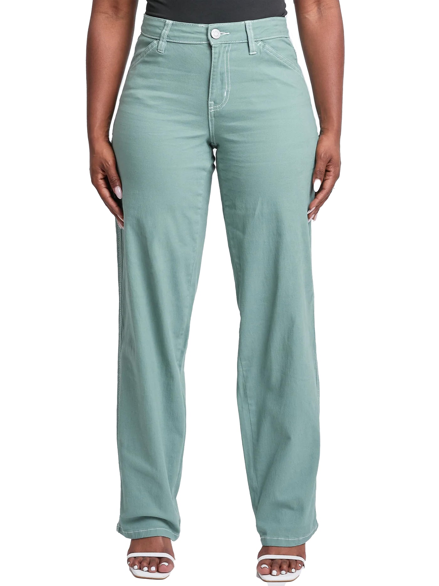 Women's High Rise Carpenter Straight Leg Pants