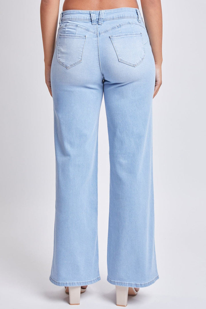 YMI Women's High Rise Super Flare Jeans - Wannabettabutt Stretch Denim For A Curvy Fit - View #2