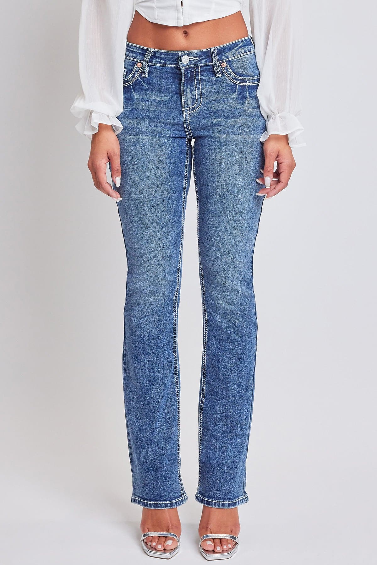 Women’s Premium Heavy Stitch Mid-Rise Bootcut Jeans