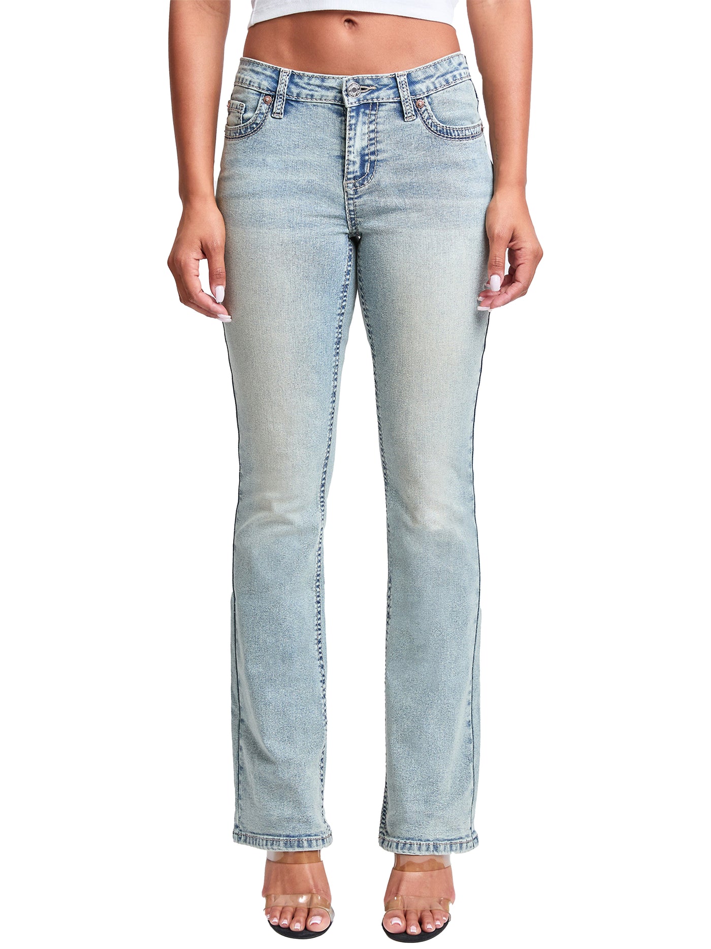 Women’s Premium Heavy Stitch Mid-Rise Bootcut Jeans