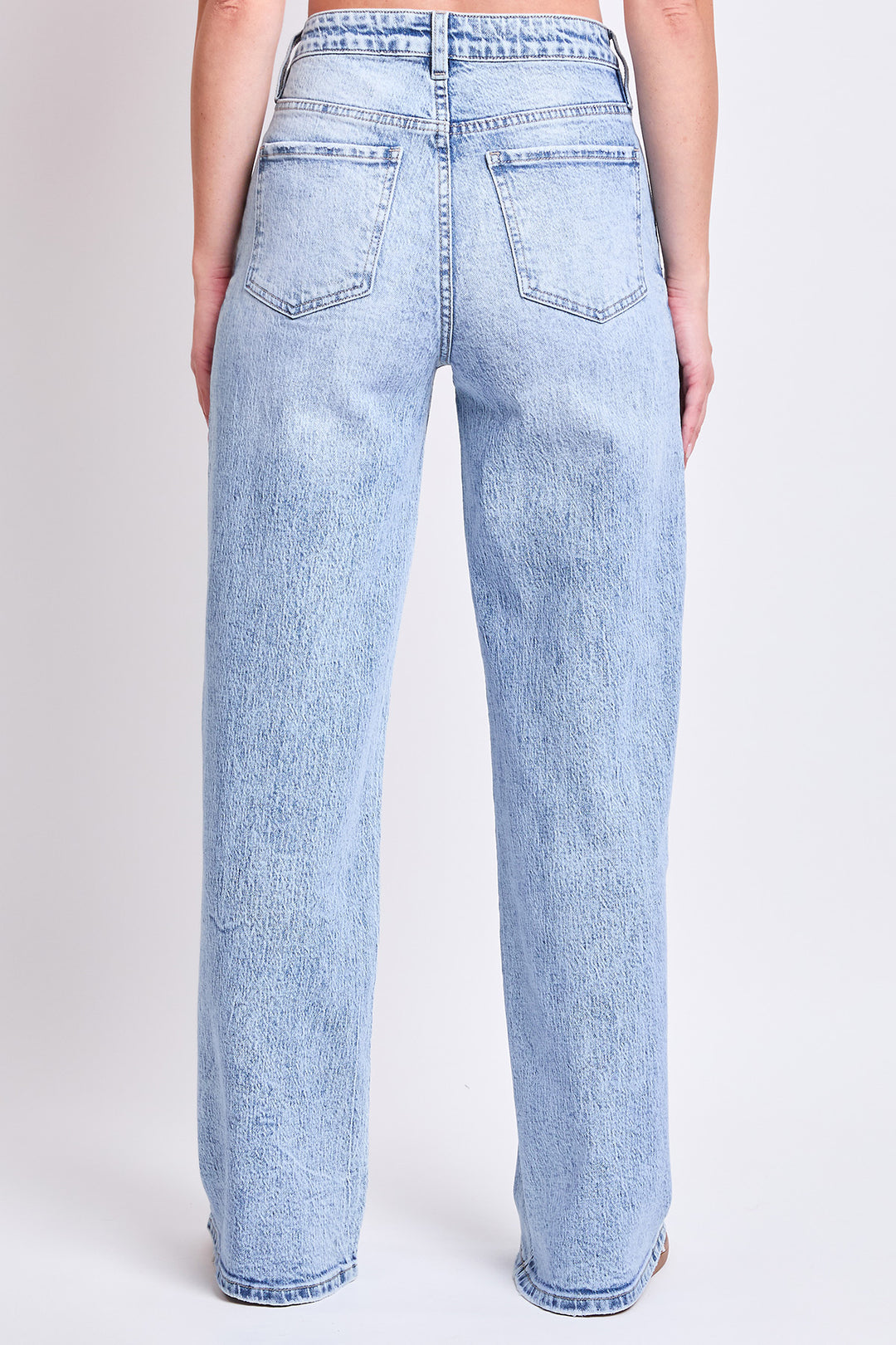 YMYI Women's Plus High Rise Basic 5 Pocket Straight Leg Jeans