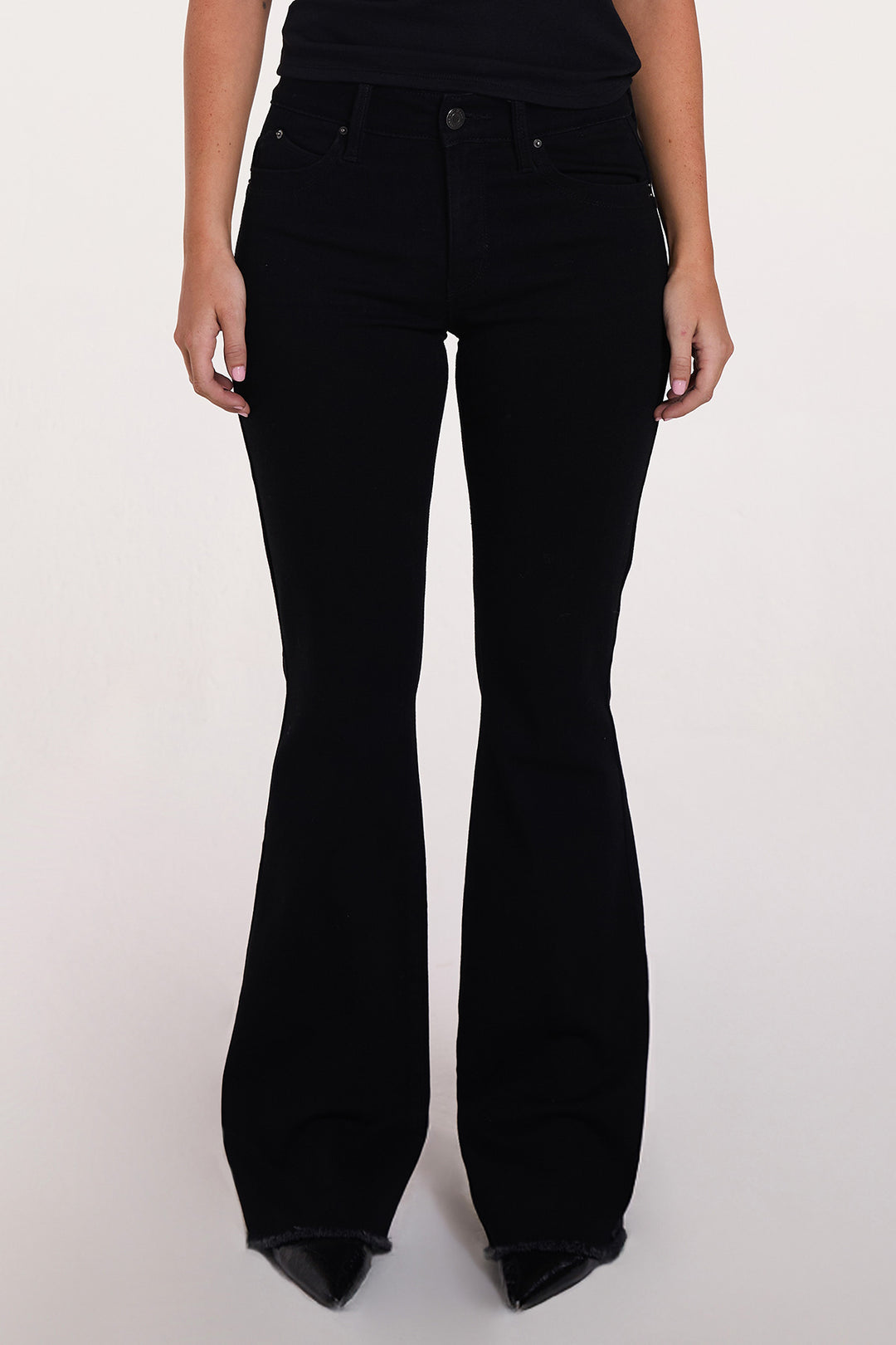 YMI Women's High Rise Super Flare Jeans - Wannabettabutt Stretch Denim For A Curvy Fit - View #4